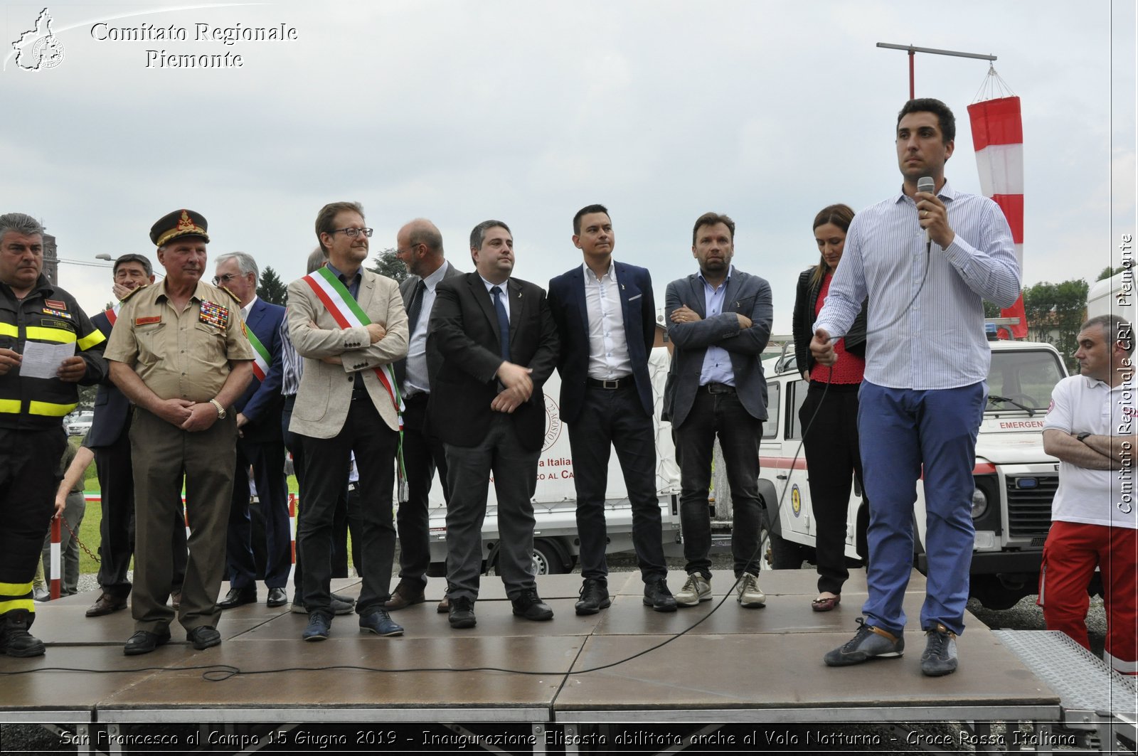 San Francesco al Campo 15 Giugno 2019 - Inaugurazione Elisosta abilitata anche al Volo Notturno - Croce Rossa Italiana - Comitato Regionale del Piemonte