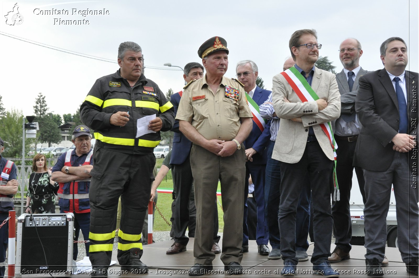 San Francesco al Campo 15 Giugno 2019 - Inaugurazione Elisosta abilitata anche al Volo Notturno - Croce Rossa Italiana - Comitato Regionale del Piemonte