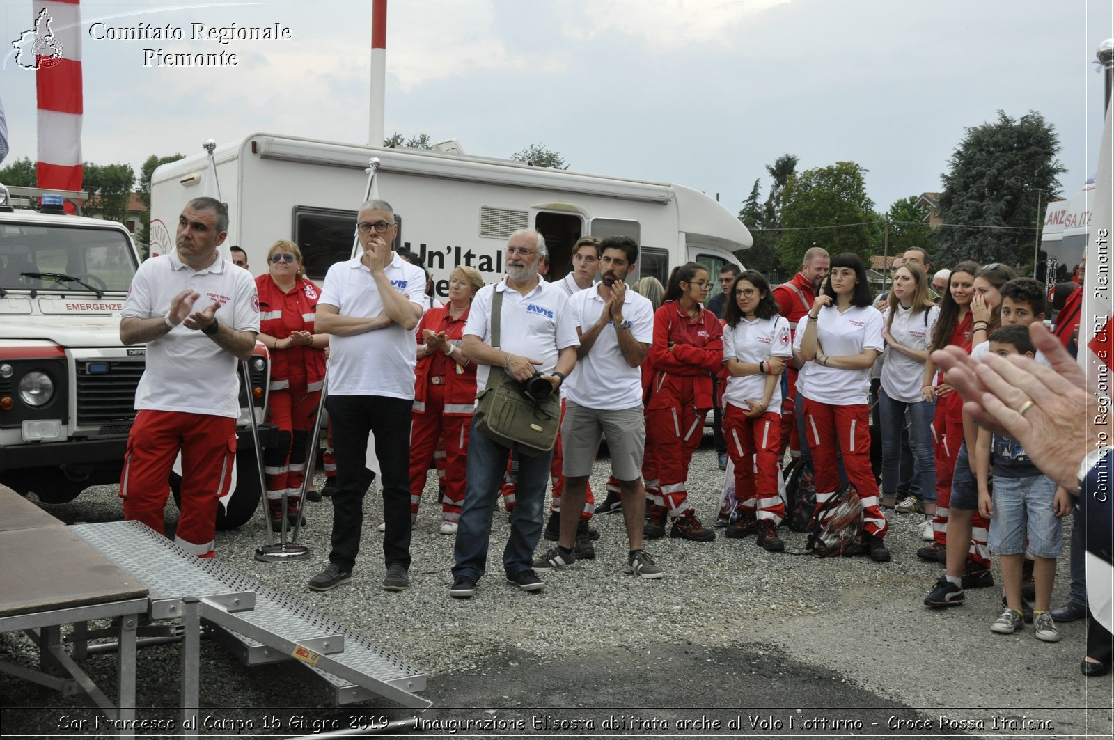 San Francesco al Campo 15 Giugno 2019 - Inaugurazione Elisosta abilitata anche al Volo Notturno - Croce Rossa Italiana - Comitato Regionale del Piemonte