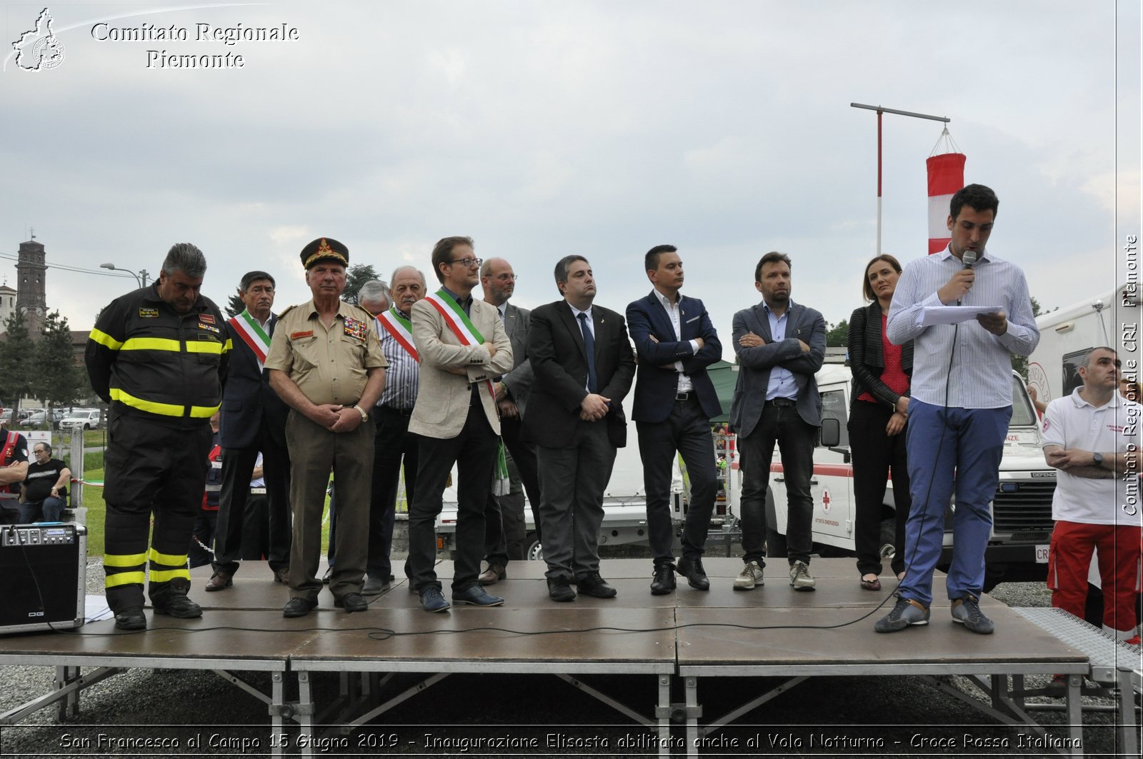 San Francesco al Campo 15 Giugno 2019 - Inaugurazione Elisosta abilitata anche al Volo Notturno - Croce Rossa Italiana - Comitato Regionale del Piemonte