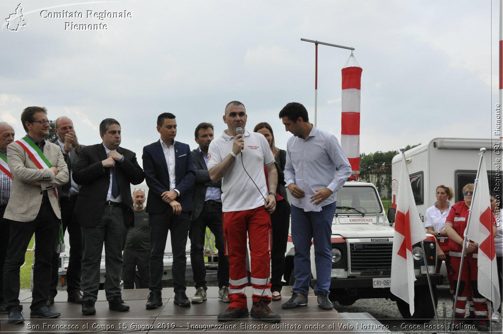 San Francesco al Campo 15 Giugno 2019 - Inaugurazione Elisosta abilitata anche al Volo Notturno - Croce Rossa Italiana - Comitato Regionale del Piemonte