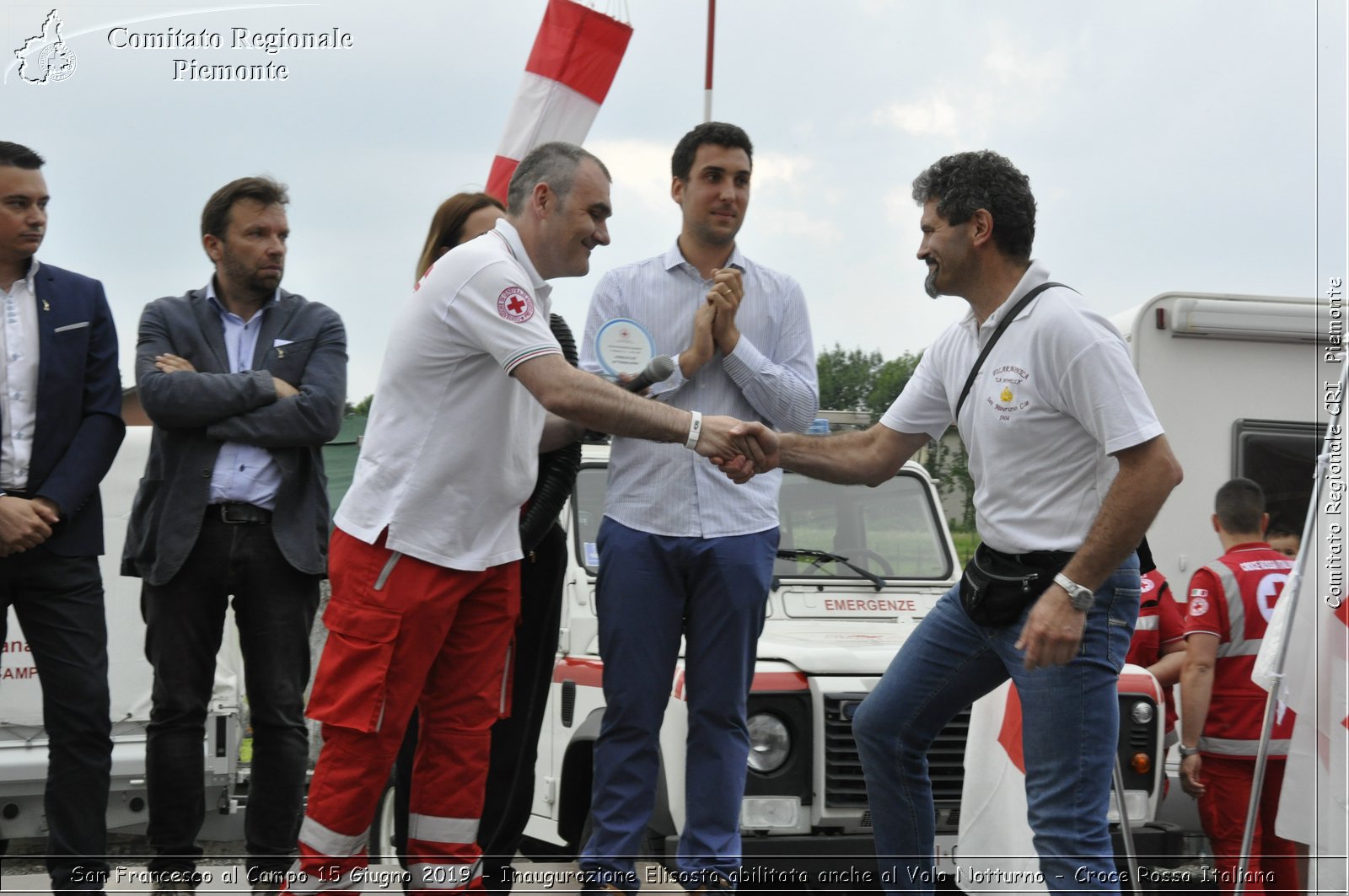 San Francesco al Campo 15 Giugno 2019 - Inaugurazione Elisosta abilitata anche al Volo Notturno - Croce Rossa Italiana - Comitato Regionale del Piemonte