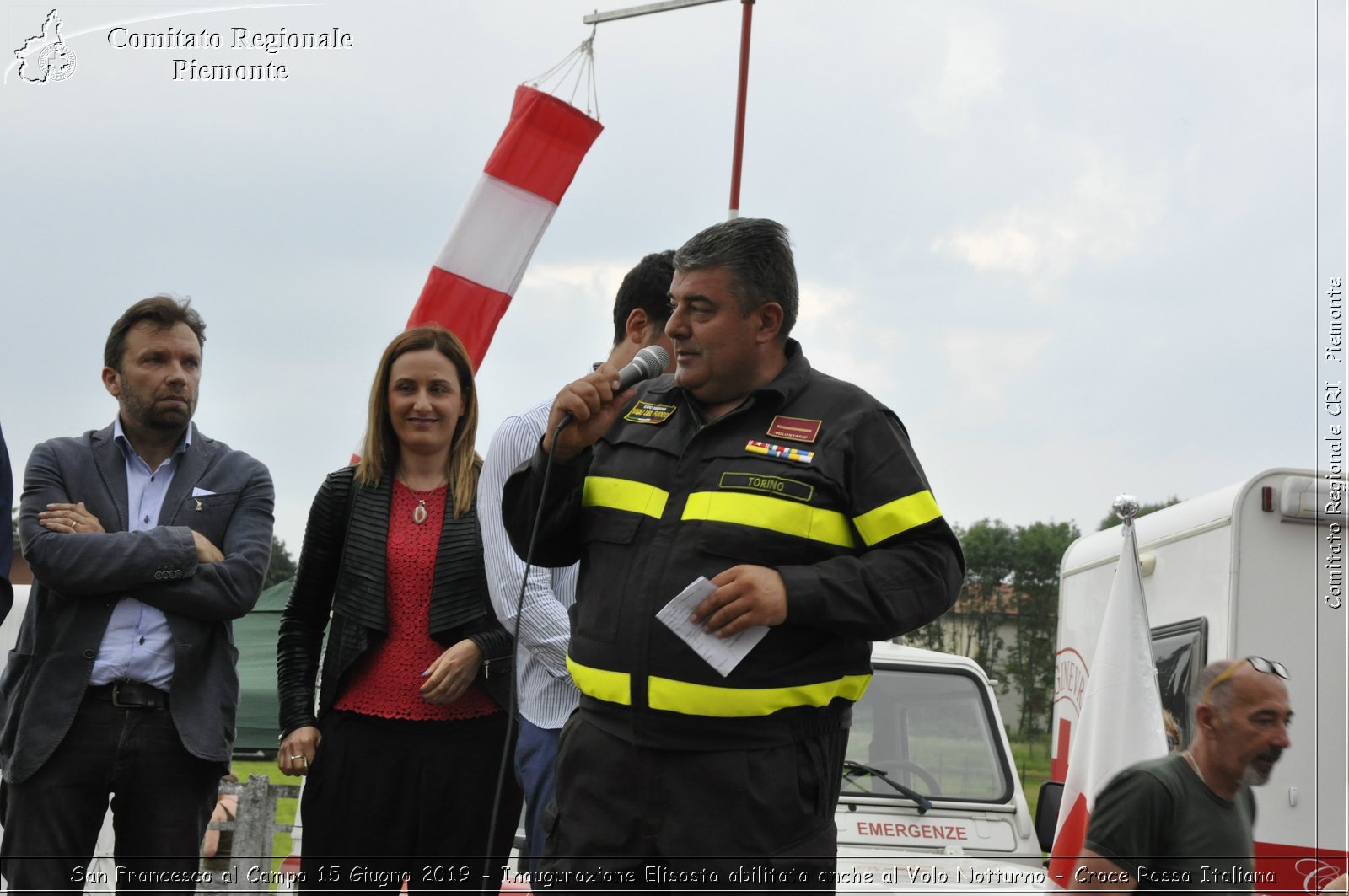 San Francesco al Campo 15 Giugno 2019 - Inaugurazione Elisosta abilitata anche al Volo Notturno - Croce Rossa Italiana - Comitato Regionale del Piemonte