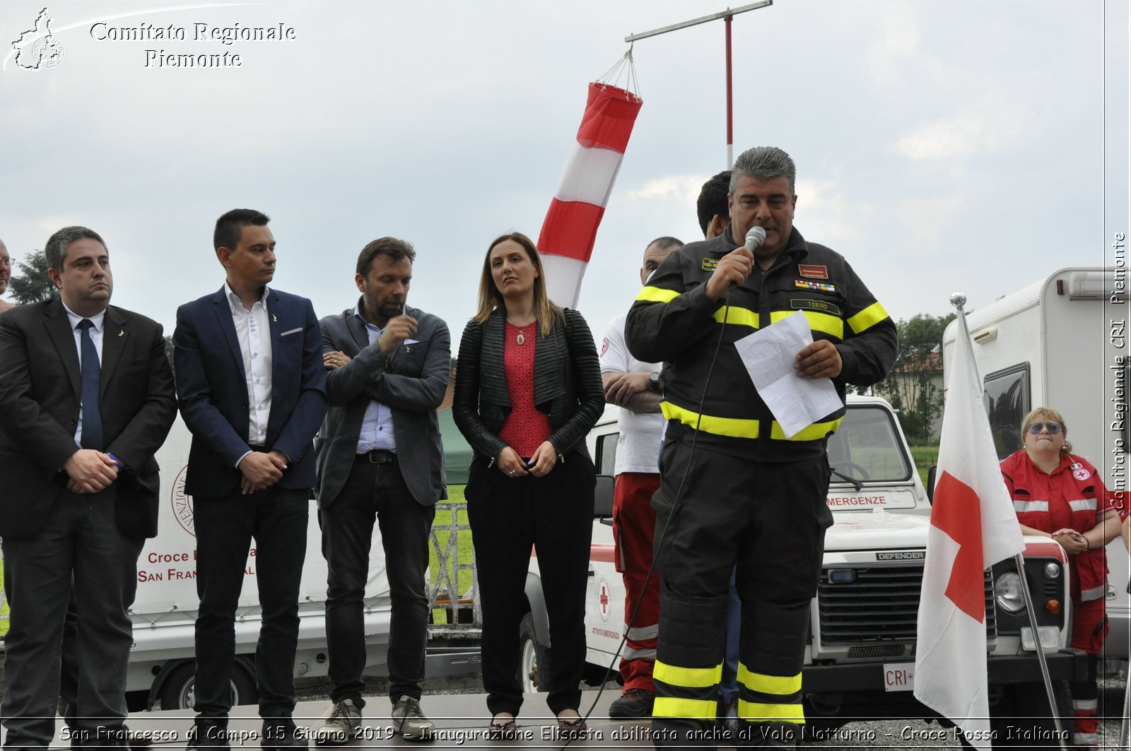 San Francesco al Campo 15 Giugno 2019 - Inaugurazione Elisosta abilitata anche al Volo Notturno - Croce Rossa Italiana - Comitato Regionale del Piemonte