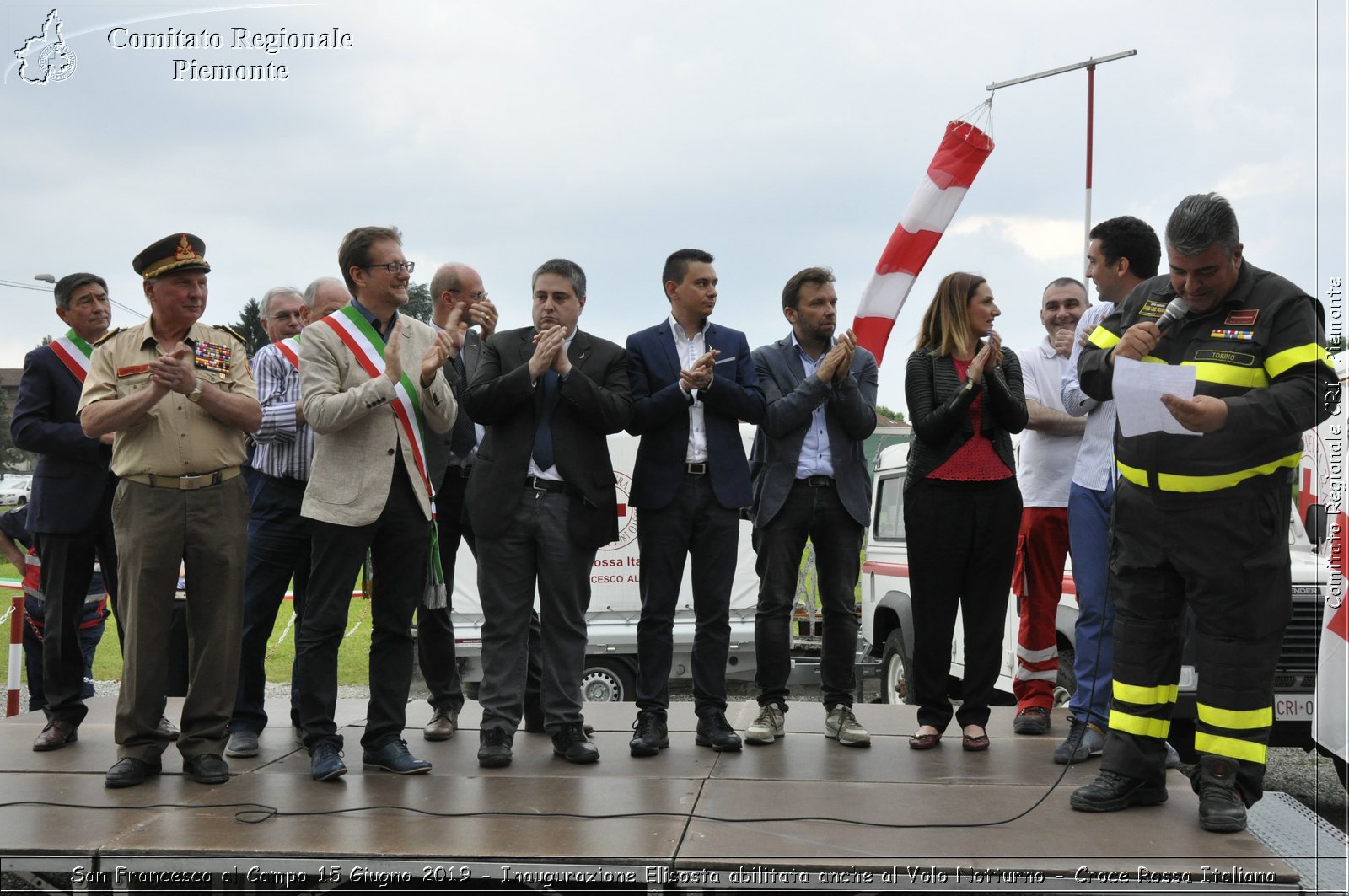 San Francesco al Campo 15 Giugno 2019 - Inaugurazione Elisosta abilitata anche al Volo Notturno - Croce Rossa Italiana - Comitato Regionale del Piemonte