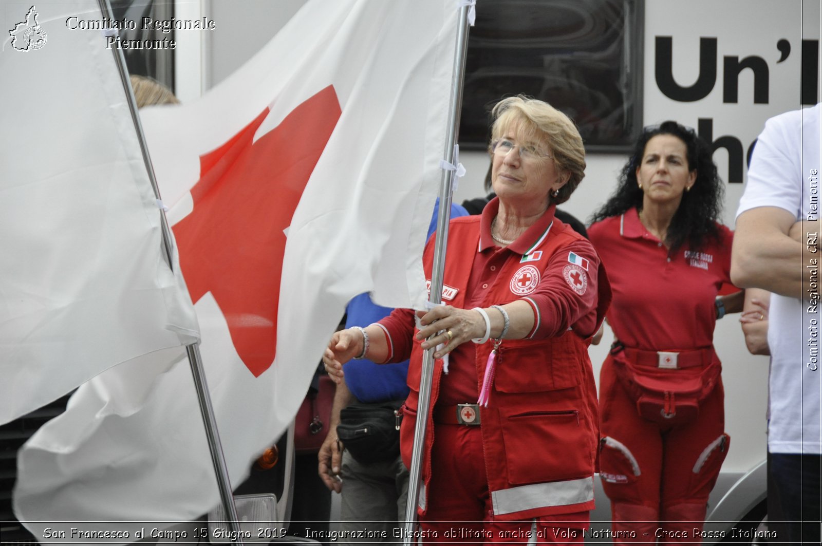 San Francesco al Campo 15 Giugno 2019 - Inaugurazione Elisosta abilitata anche al Volo Notturno - Croce Rossa Italiana - Comitato Regionale del Piemonte