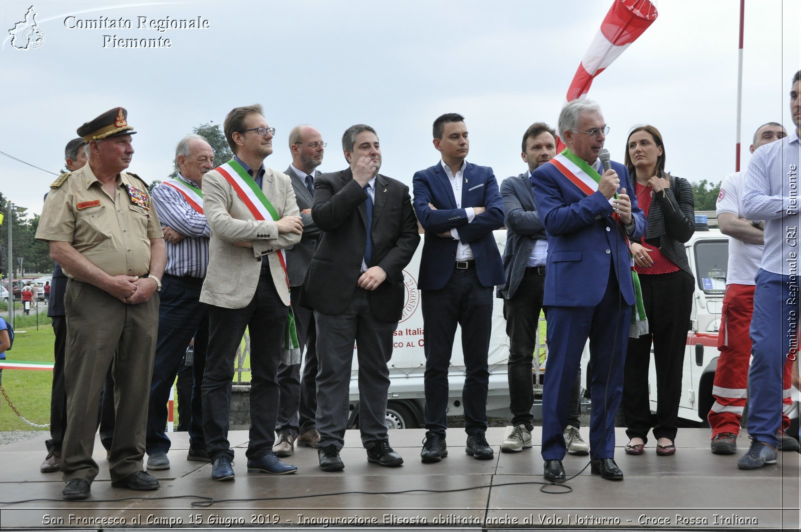 San Francesco al Campo 15 Giugno 2019 - Inaugurazione Elisosta abilitata anche al Volo Notturno - Croce Rossa Italiana - Comitato Regionale del Piemonte