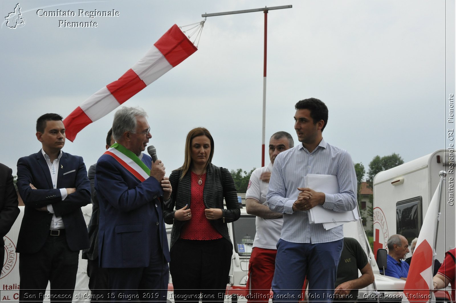 San Francesco al Campo 15 Giugno 2019 - Inaugurazione Elisosta abilitata anche al Volo Notturno - Croce Rossa Italiana - Comitato Regionale del Piemonte