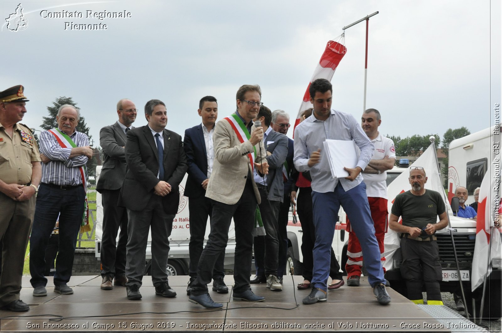 San Francesco al Campo 15 Giugno 2019 - Inaugurazione Elisosta abilitata anche al Volo Notturno - Croce Rossa Italiana - Comitato Regionale del Piemonte