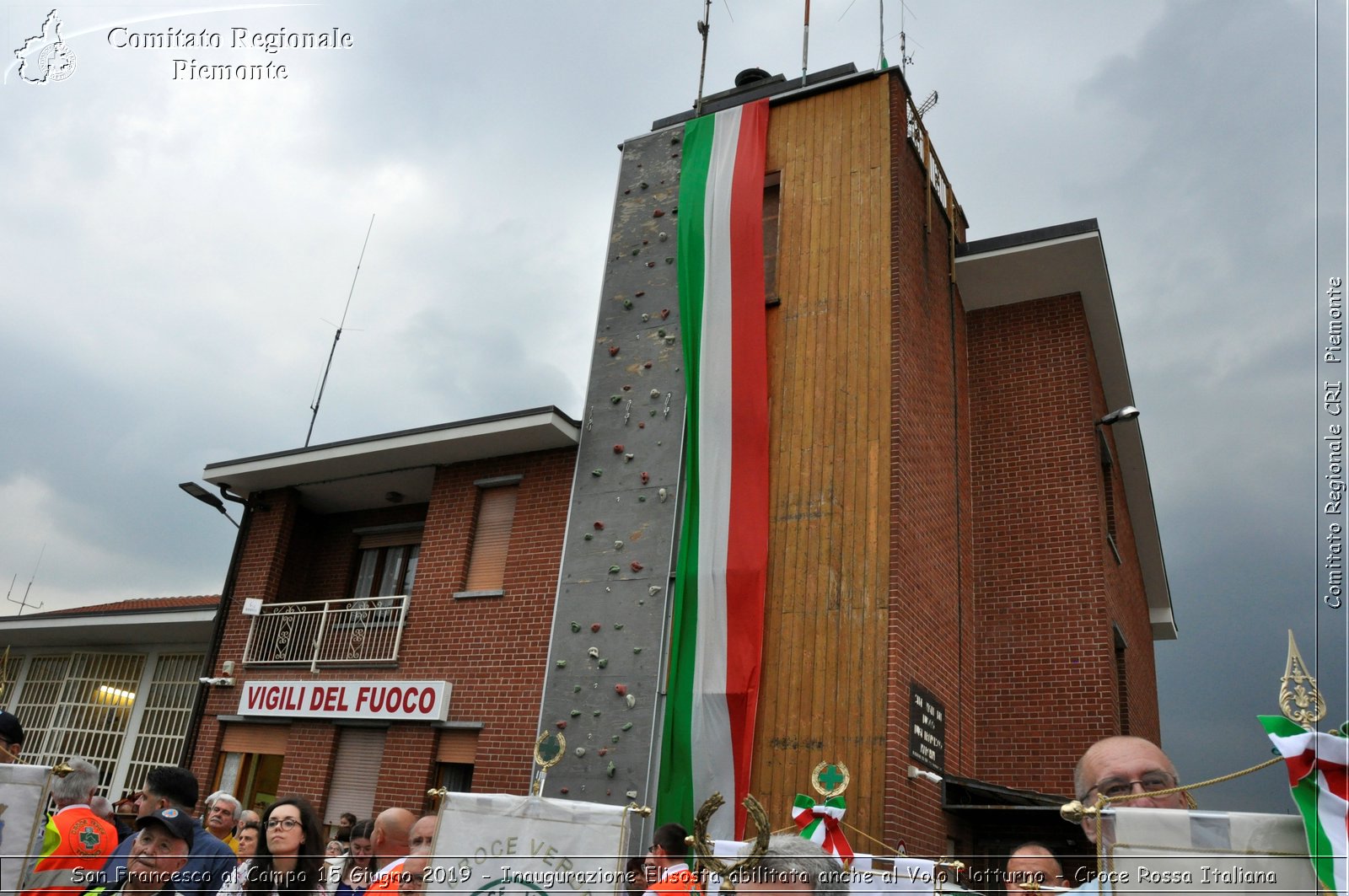 San Francesco al Campo 15 Giugno 2019 - Inaugurazione Elisosta abilitata anche al Volo Notturno - Croce Rossa Italiana - Comitato Regionale del Piemonte