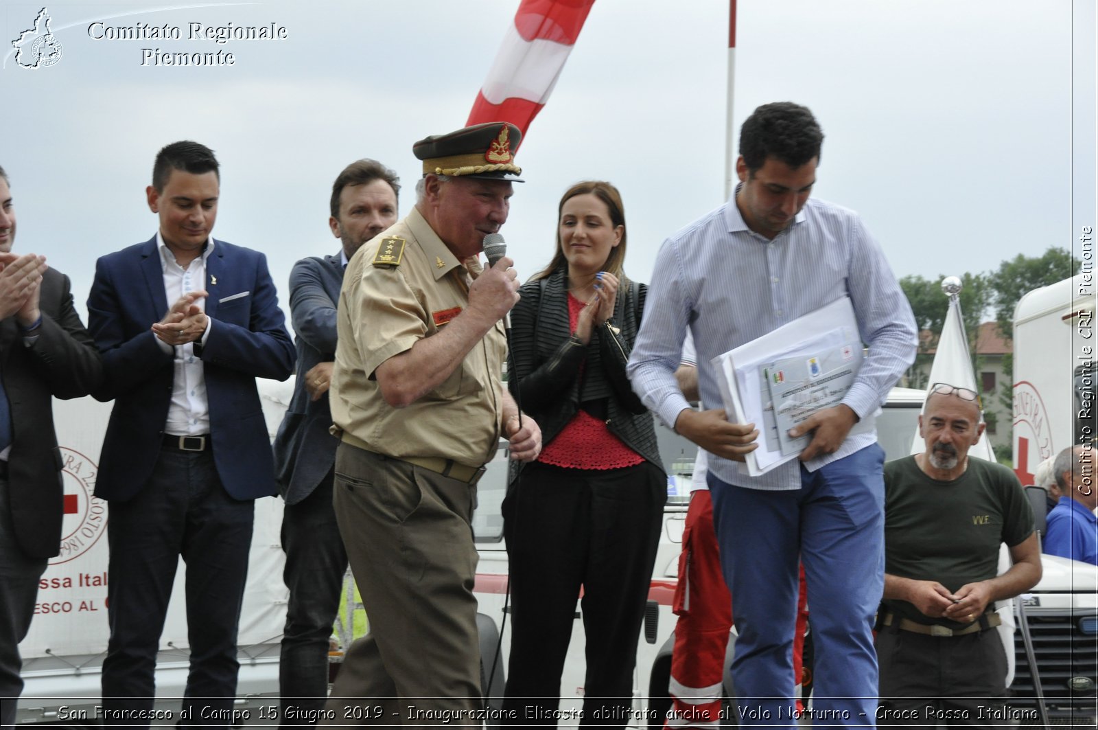 San Francesco al Campo 15 Giugno 2019 - Inaugurazione Elisosta abilitata anche al Volo Notturno - Croce Rossa Italiana - Comitato Regionale del Piemonte