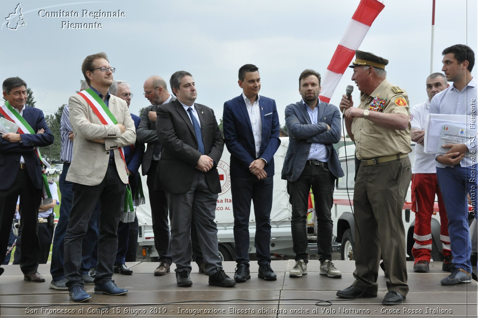 San Francesco al Campo 15 Giugno 2019 - Inaugurazione Elisosta abilitata anche al Volo Notturno - Croce Rossa Italiana - Comitato Regionale del Piemonte