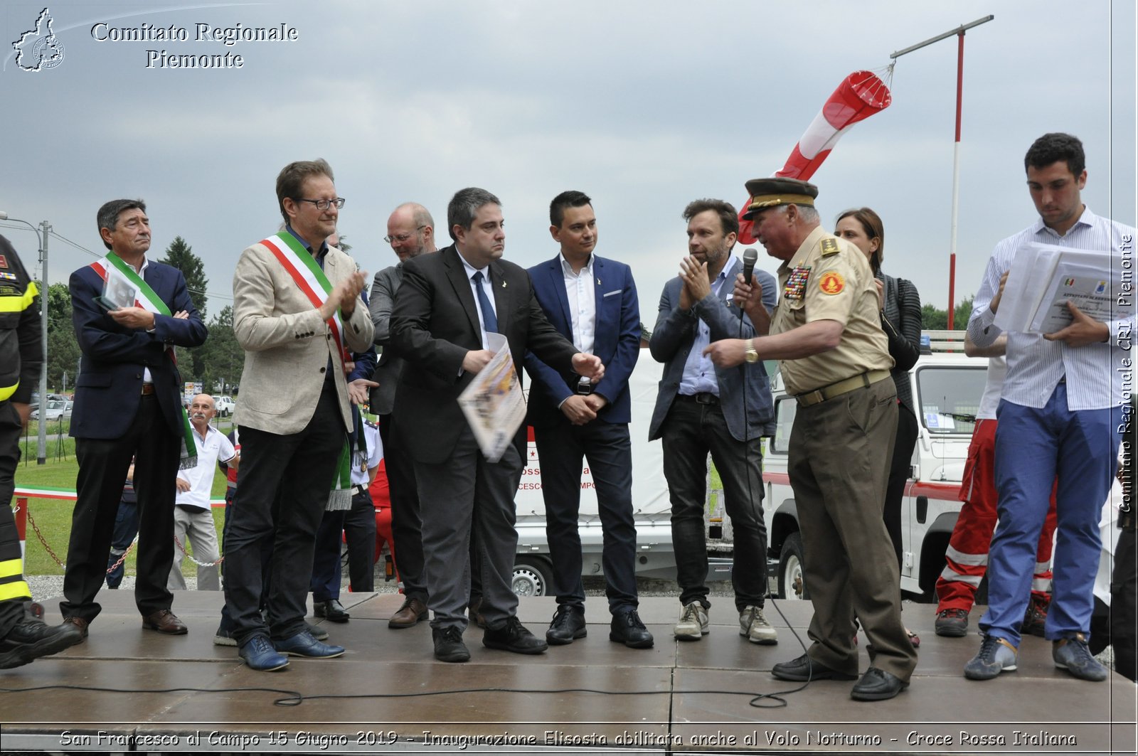 San Francesco al Campo 15 Giugno 2019 - Inaugurazione Elisosta abilitata anche al Volo Notturno - Croce Rossa Italiana - Comitato Regionale del Piemonte