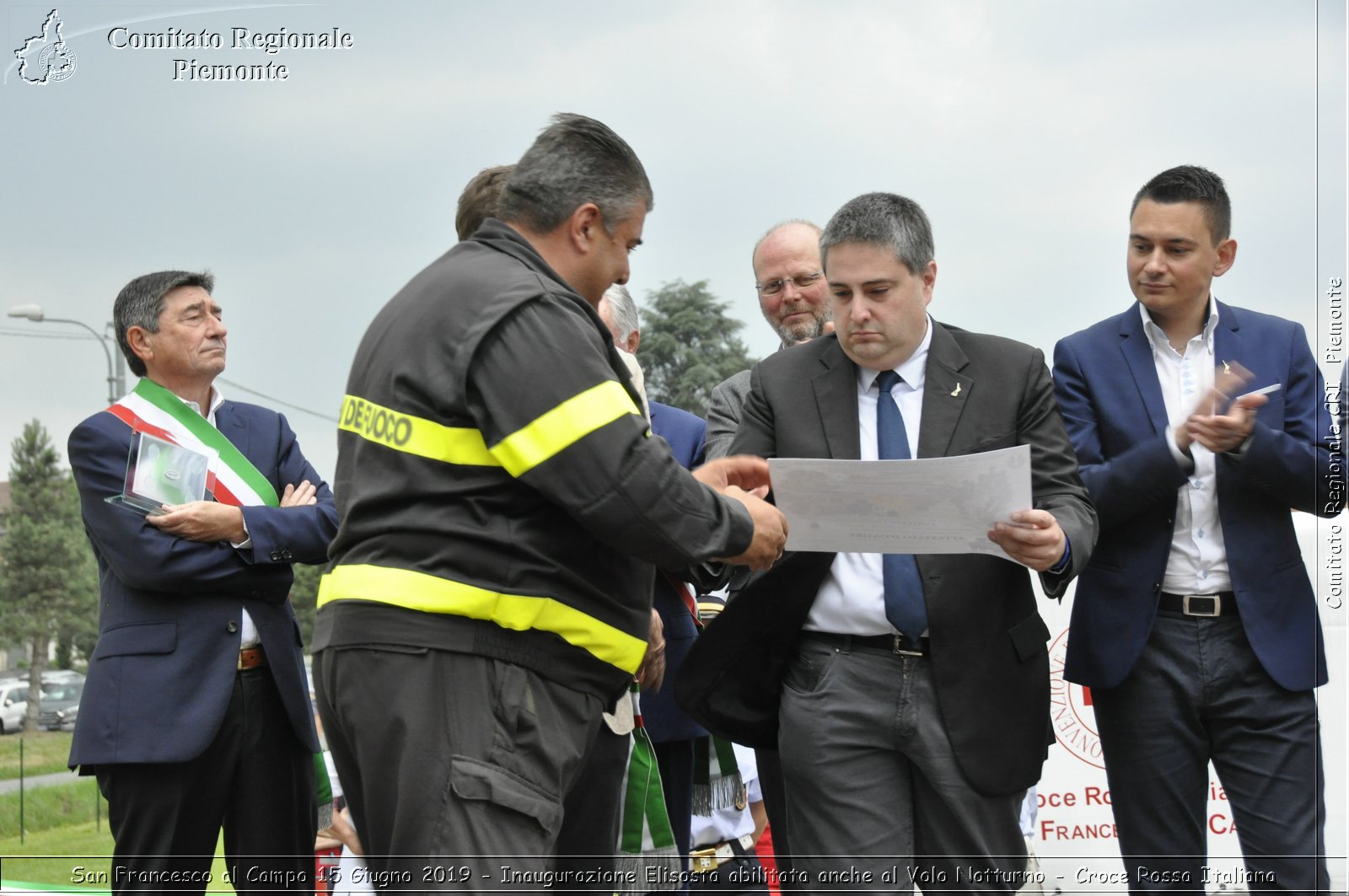 San Francesco al Campo 15 Giugno 2019 - Inaugurazione Elisosta abilitata anche al Volo Notturno - Croce Rossa Italiana - Comitato Regionale del Piemonte