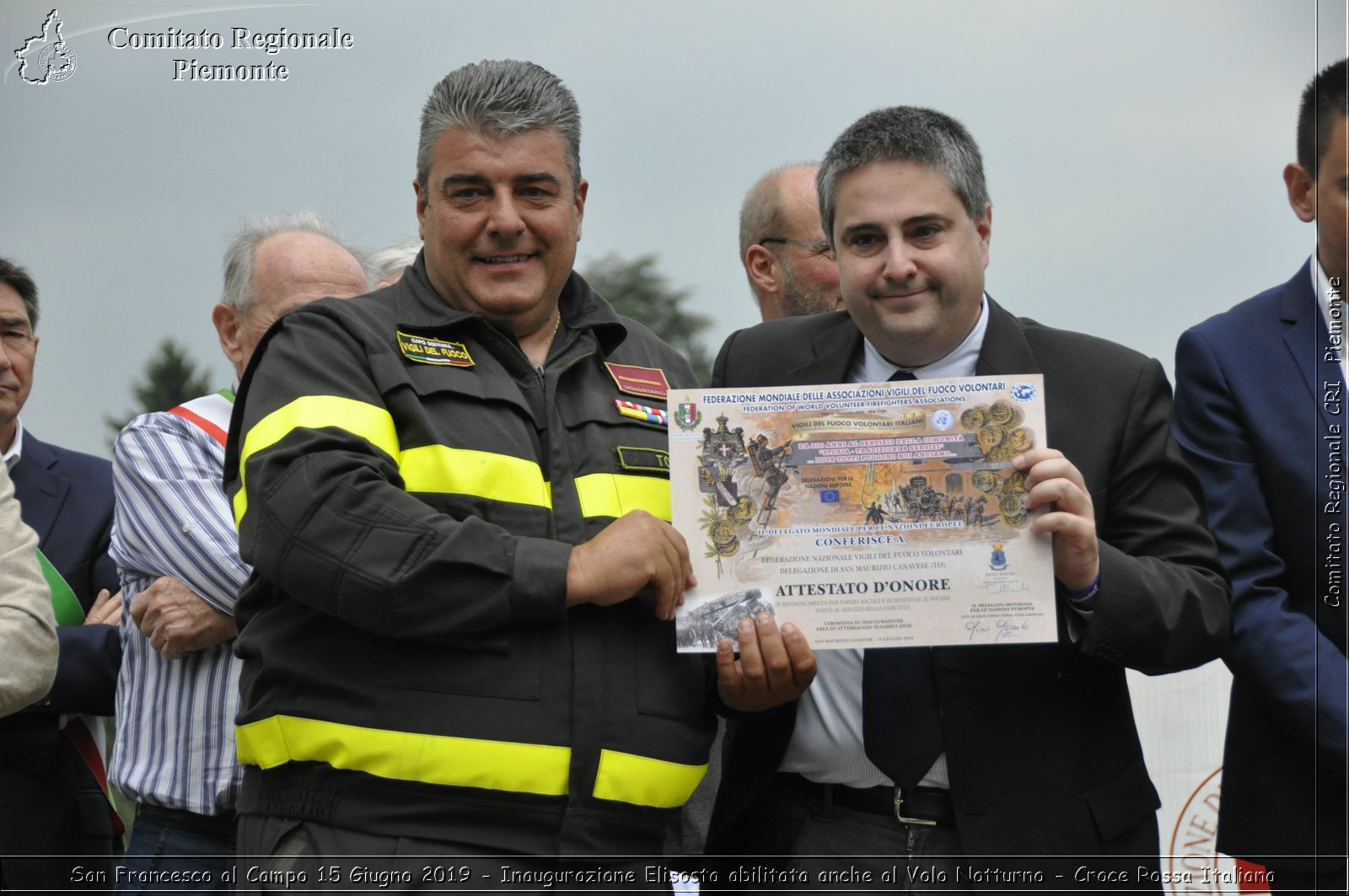 San Francesco al Campo 15 Giugno 2019 - Inaugurazione Elisosta abilitata anche al Volo Notturno - Croce Rossa Italiana - Comitato Regionale del Piemonte