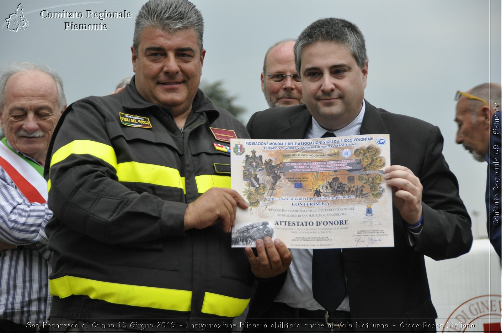 San Francesco al Campo 15 Giugno 2019 - Inaugurazione Elisosta abilitata anche al Volo Notturno - Croce Rossa Italiana - Comitato Regionale del Piemonte