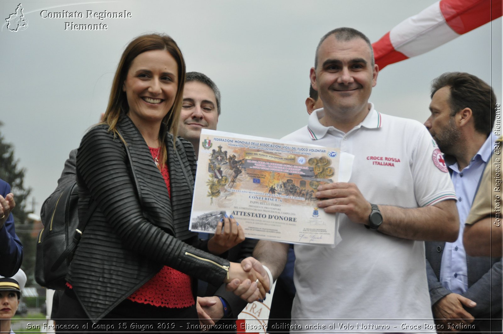 San Francesco al Campo 15 Giugno 2019 - Inaugurazione Elisosta abilitata anche al Volo Notturno - Croce Rossa Italiana - Comitato Regionale del Piemonte