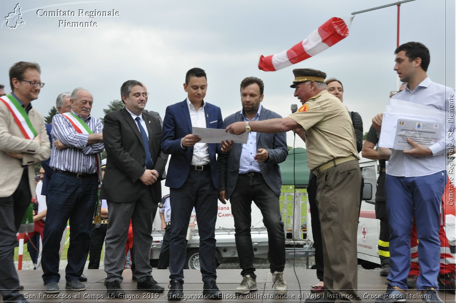 San Francesco al Campo 15 Giugno 2019 - Inaugurazione Elisosta abilitata anche al Volo Notturno - Croce Rossa Italiana - Comitato Regionale del Piemonte