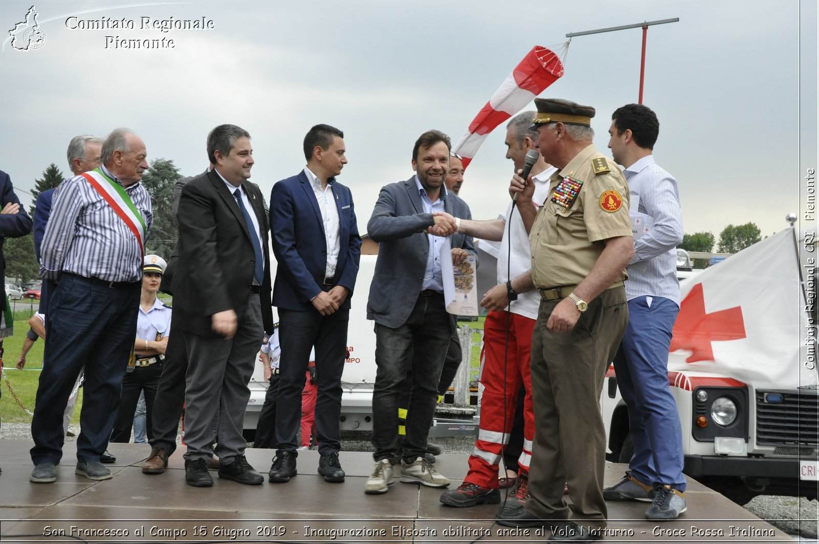 San Francesco al Campo 15 Giugno 2019 - Inaugurazione Elisosta abilitata anche al Volo Notturno - Croce Rossa Italiana - Comitato Regionale del Piemonte