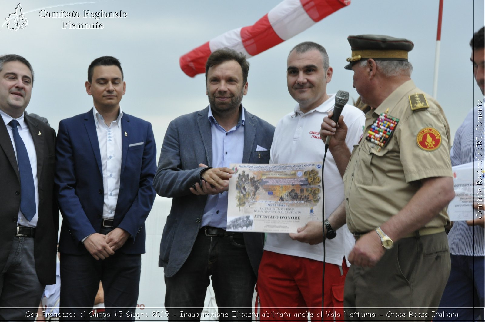 San Francesco al Campo 15 Giugno 2019 - Inaugurazione Elisosta abilitata anche al Volo Notturno - Croce Rossa Italiana - Comitato Regionale del Piemonte