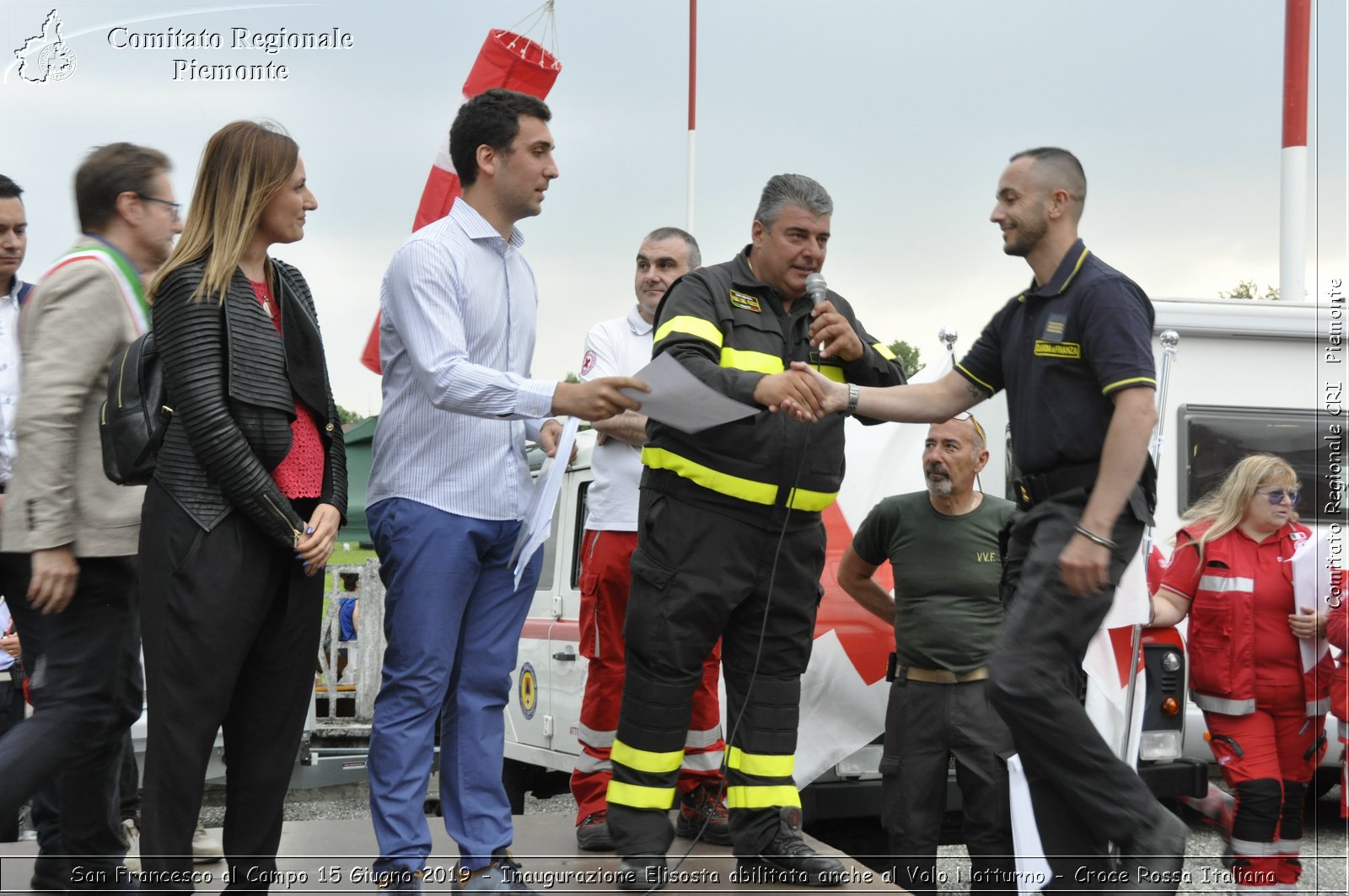 San Francesco al Campo 15 Giugno 2019 - Inaugurazione Elisosta abilitata anche al Volo Notturno - Croce Rossa Italiana - Comitato Regionale del Piemonte