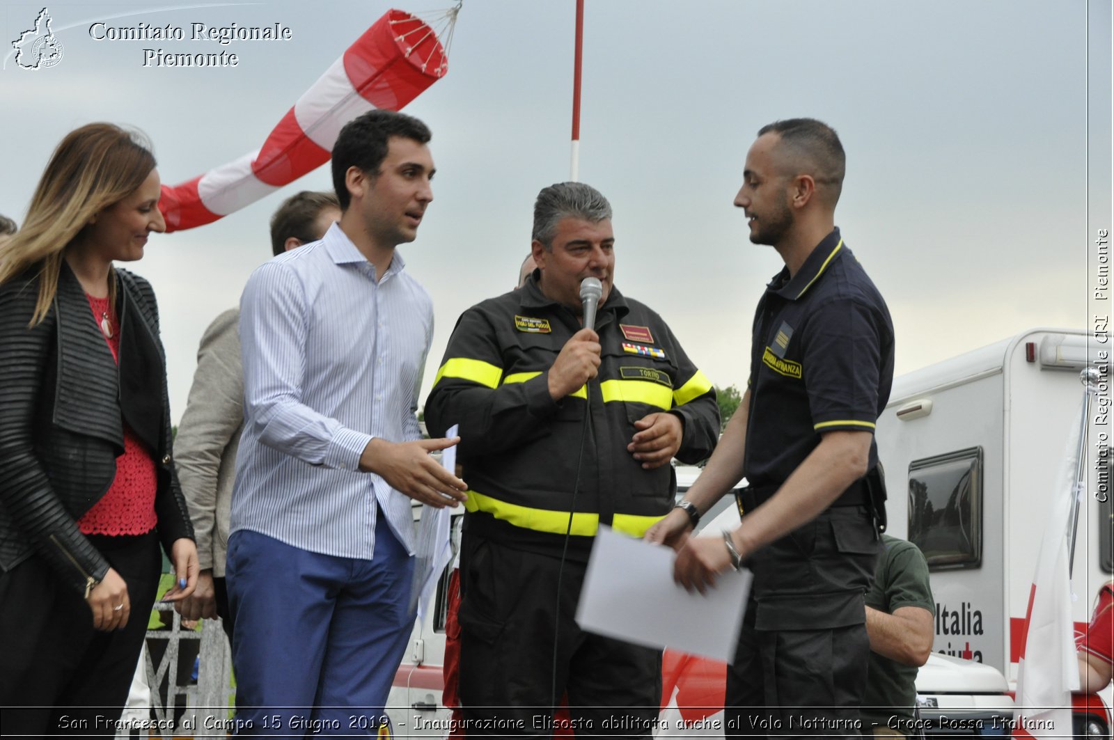 San Francesco al Campo 15 Giugno 2019 - Inaugurazione Elisosta abilitata anche al Volo Notturno - Croce Rossa Italiana - Comitato Regionale del Piemonte