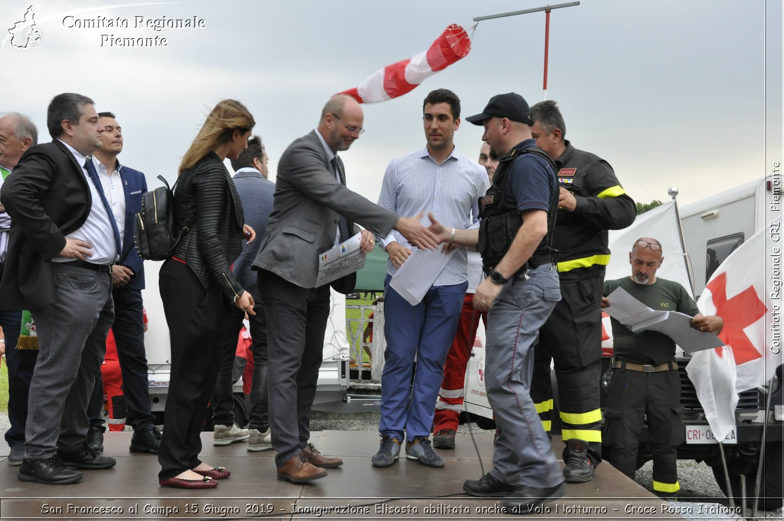 San Francesco al Campo 15 Giugno 2019 - Inaugurazione Elisosta abilitata anche al Volo Notturno - Croce Rossa Italiana - Comitato Regionale del Piemonte