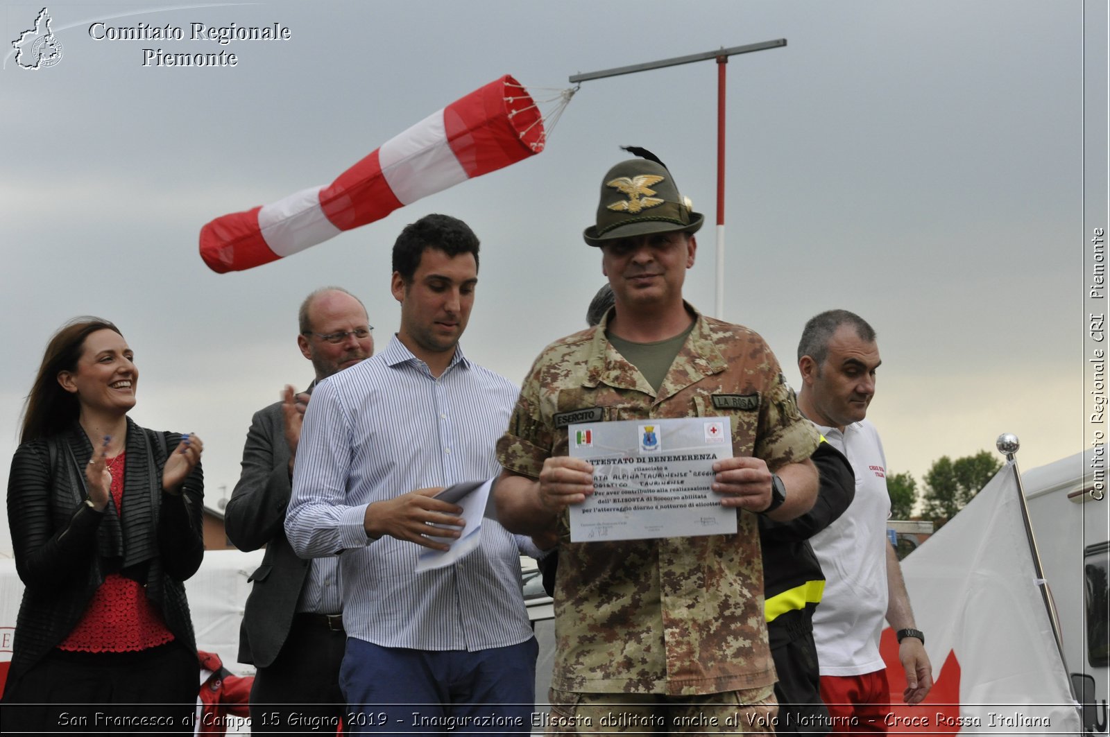 San Francesco al Campo 15 Giugno 2019 - Inaugurazione Elisosta abilitata anche al Volo Notturno - Croce Rossa Italiana - Comitato Regionale del Piemonte