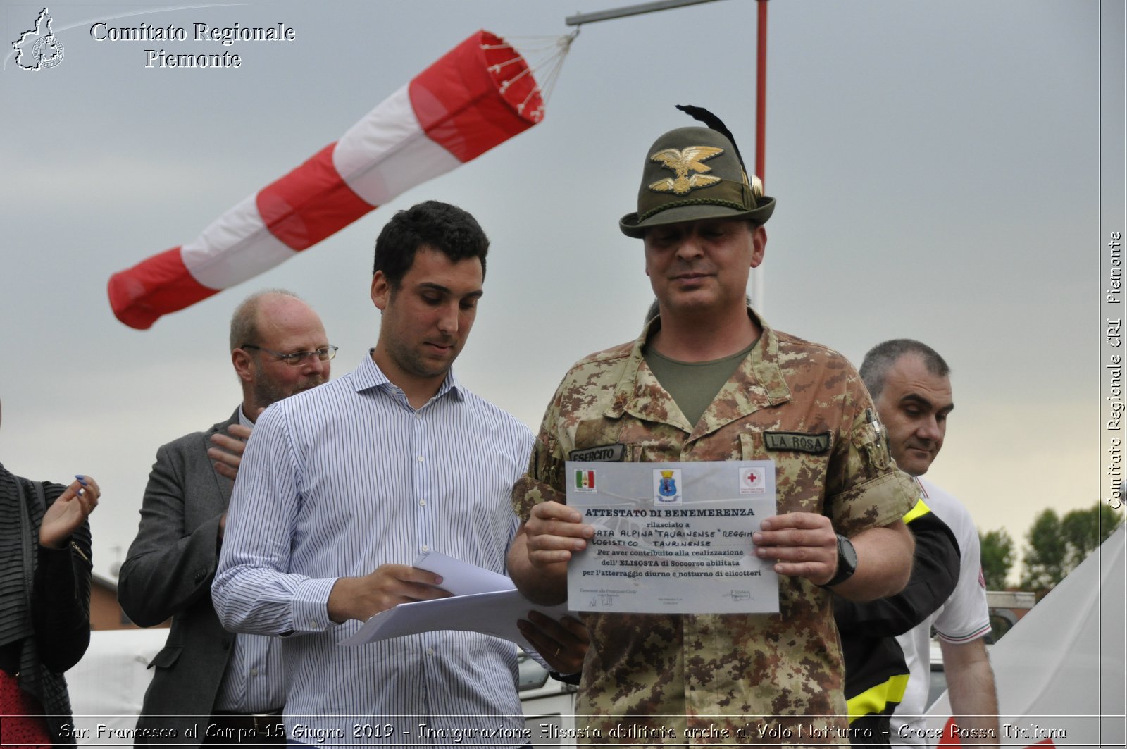 San Francesco al Campo 15 Giugno 2019 - Inaugurazione Elisosta abilitata anche al Volo Notturno - Croce Rossa Italiana - Comitato Regionale del Piemonte