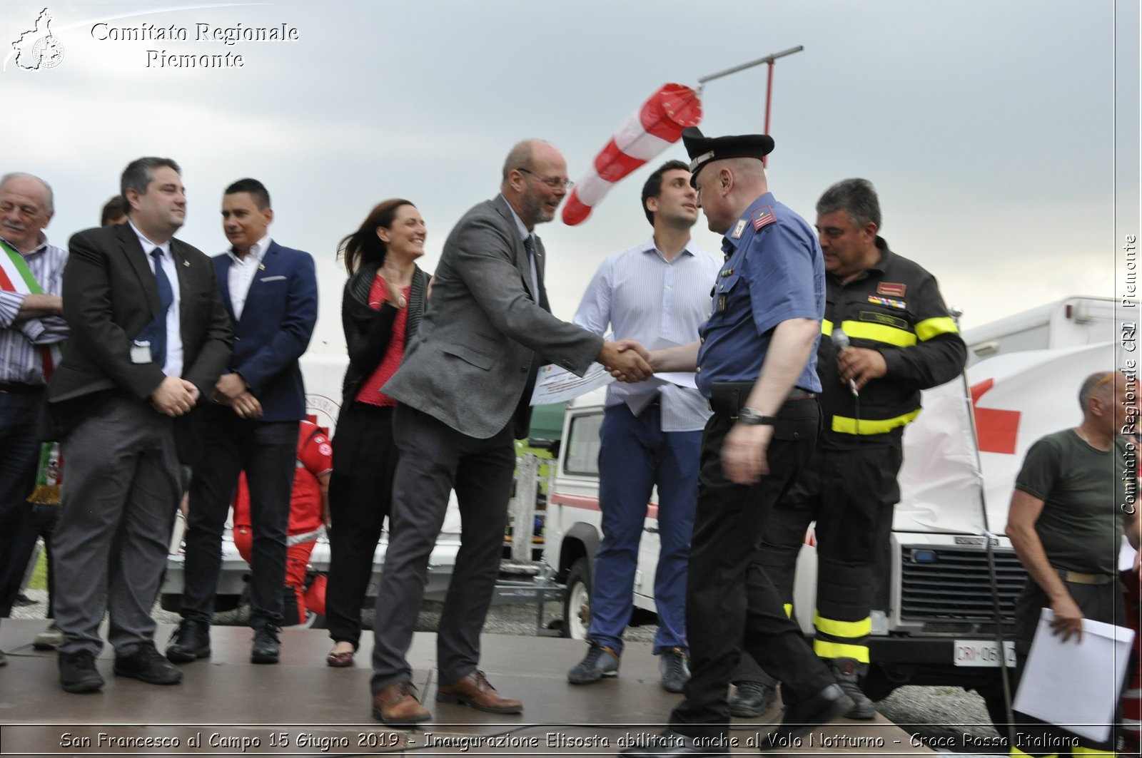 San Francesco al Campo 15 Giugno 2019 - Inaugurazione Elisosta abilitata anche al Volo Notturno - Croce Rossa Italiana - Comitato Regionale del Piemonte