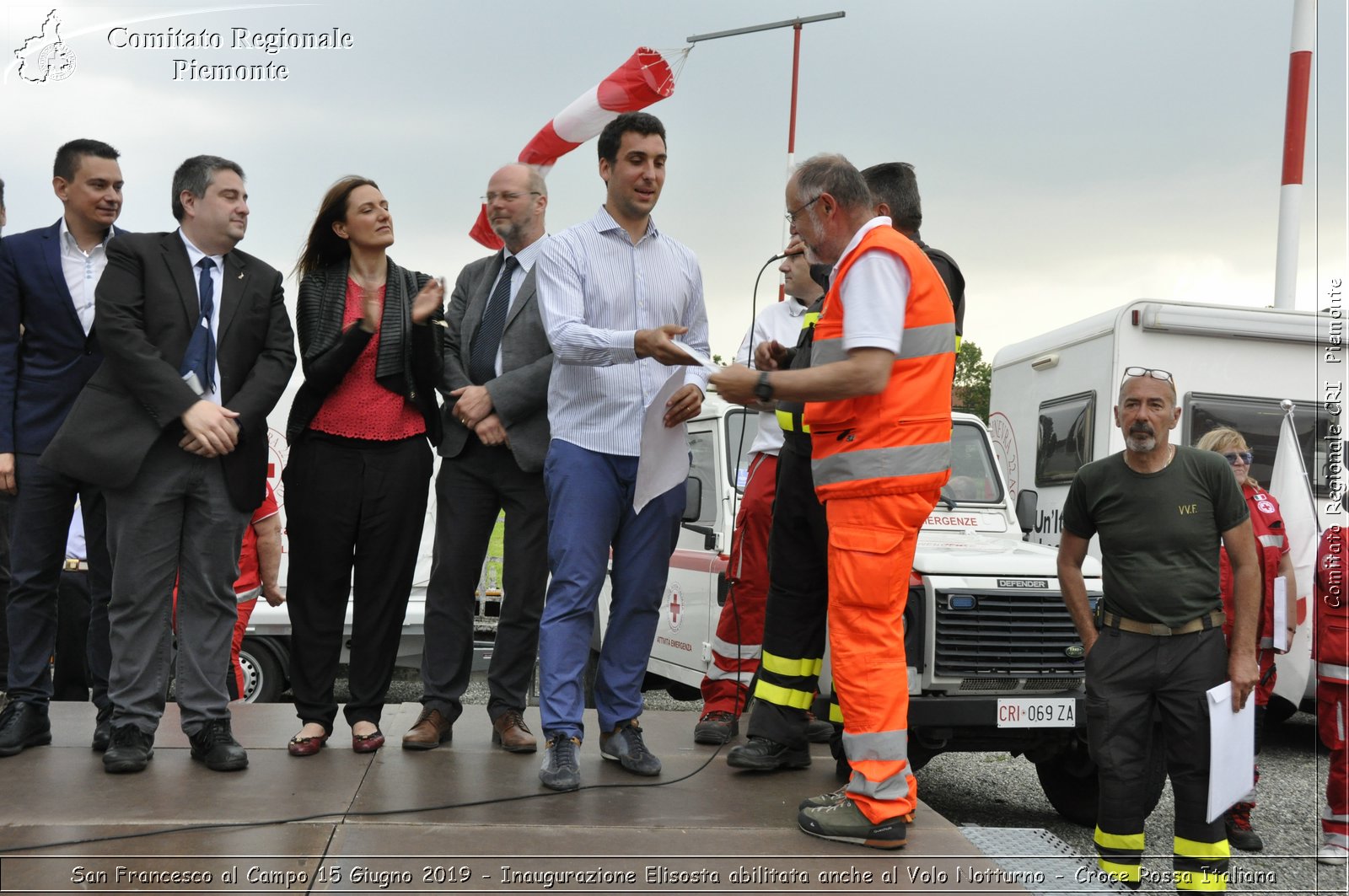 San Francesco al Campo 15 Giugno 2019 - Inaugurazione Elisosta abilitata anche al Volo Notturno - Croce Rossa Italiana - Comitato Regionale del Piemonte