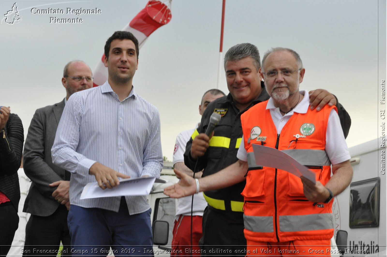 San Francesco al Campo 15 Giugno 2019 - Inaugurazione Elisosta abilitata anche al Volo Notturno - Croce Rossa Italiana - Comitato Regionale del Piemonte