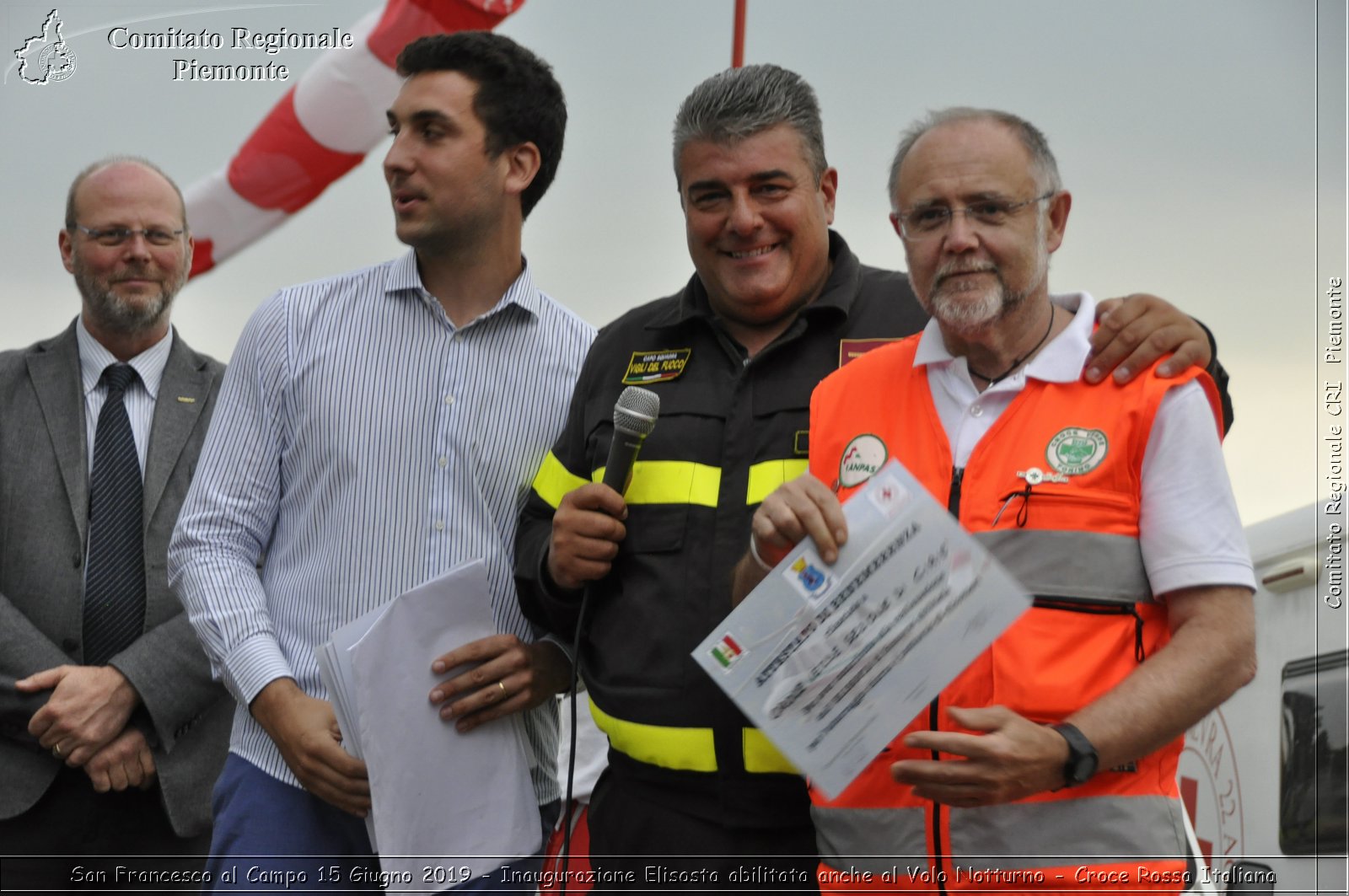 San Francesco al Campo 15 Giugno 2019 - Inaugurazione Elisosta abilitata anche al Volo Notturno - Croce Rossa Italiana - Comitato Regionale del Piemonte