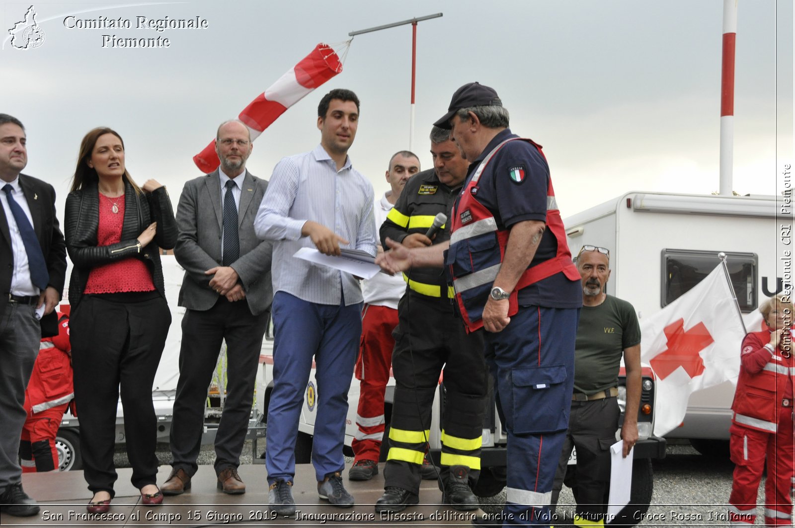 San Francesco al Campo 15 Giugno 2019 - Inaugurazione Elisosta abilitata anche al Volo Notturno - Croce Rossa Italiana - Comitato Regionale del Piemonte