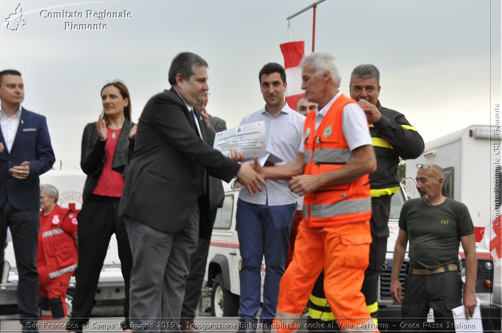 San Francesco al Campo 15 Giugno 2019 - Inaugurazione Elisosta abilitata anche al Volo Notturno - Croce Rossa Italiana - Comitato Regionale del Piemonte