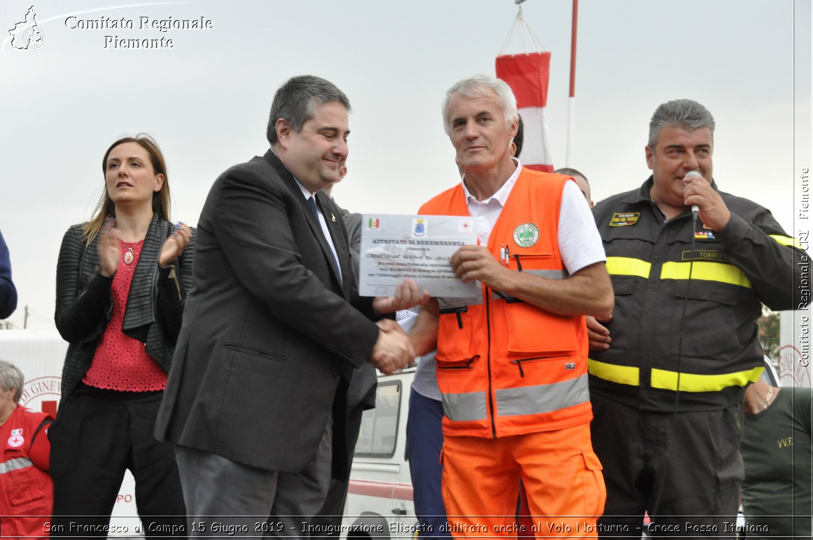 San Francesco al Campo 15 Giugno 2019 - Inaugurazione Elisosta abilitata anche al Volo Notturno - Croce Rossa Italiana - Comitato Regionale del Piemonte