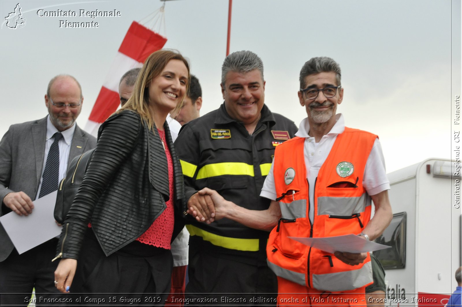 San Francesco al Campo 15 Giugno 2019 - Inaugurazione Elisosta abilitata anche al Volo Notturno - Croce Rossa Italiana - Comitato Regionale del Piemonte