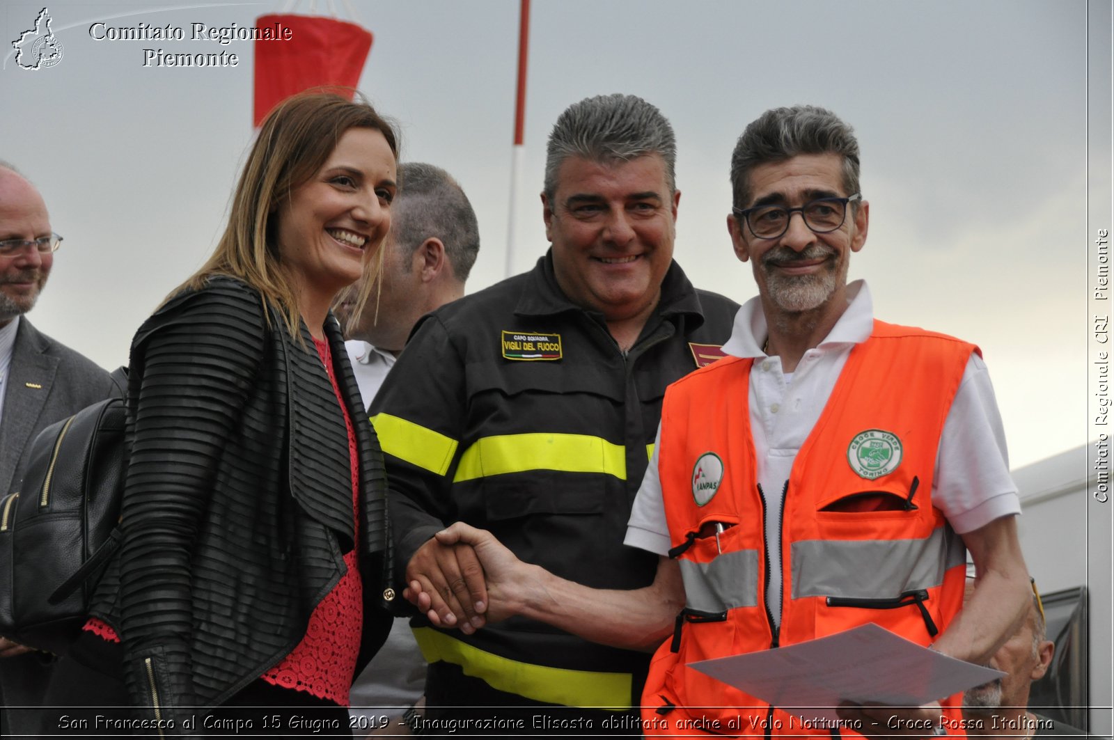 San Francesco al Campo 15 Giugno 2019 - Inaugurazione Elisosta abilitata anche al Volo Notturno - Croce Rossa Italiana - Comitato Regionale del Piemonte