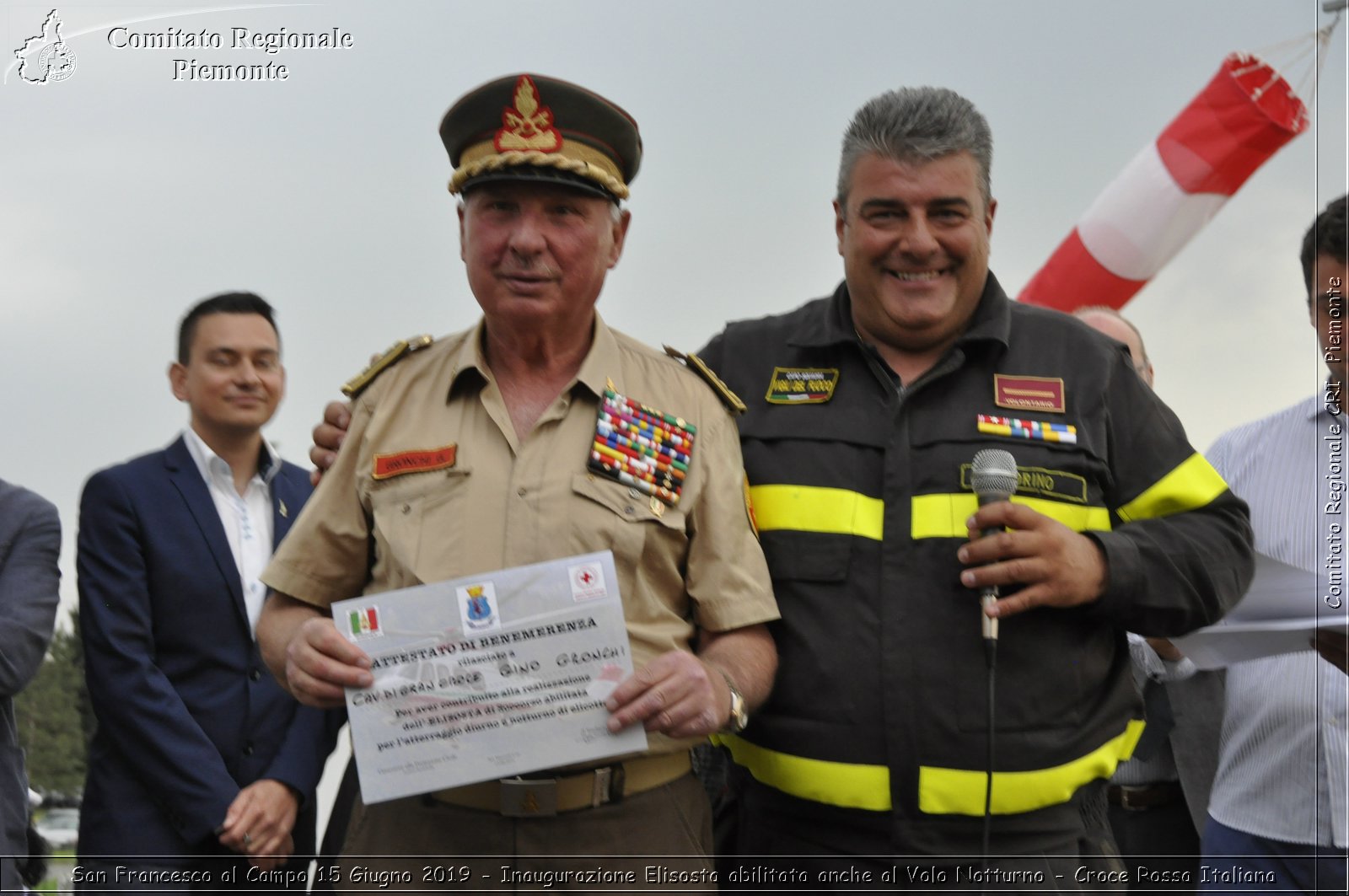 San Francesco al Campo 15 Giugno 2019 - Inaugurazione Elisosta abilitata anche al Volo Notturno - Croce Rossa Italiana - Comitato Regionale del Piemonte