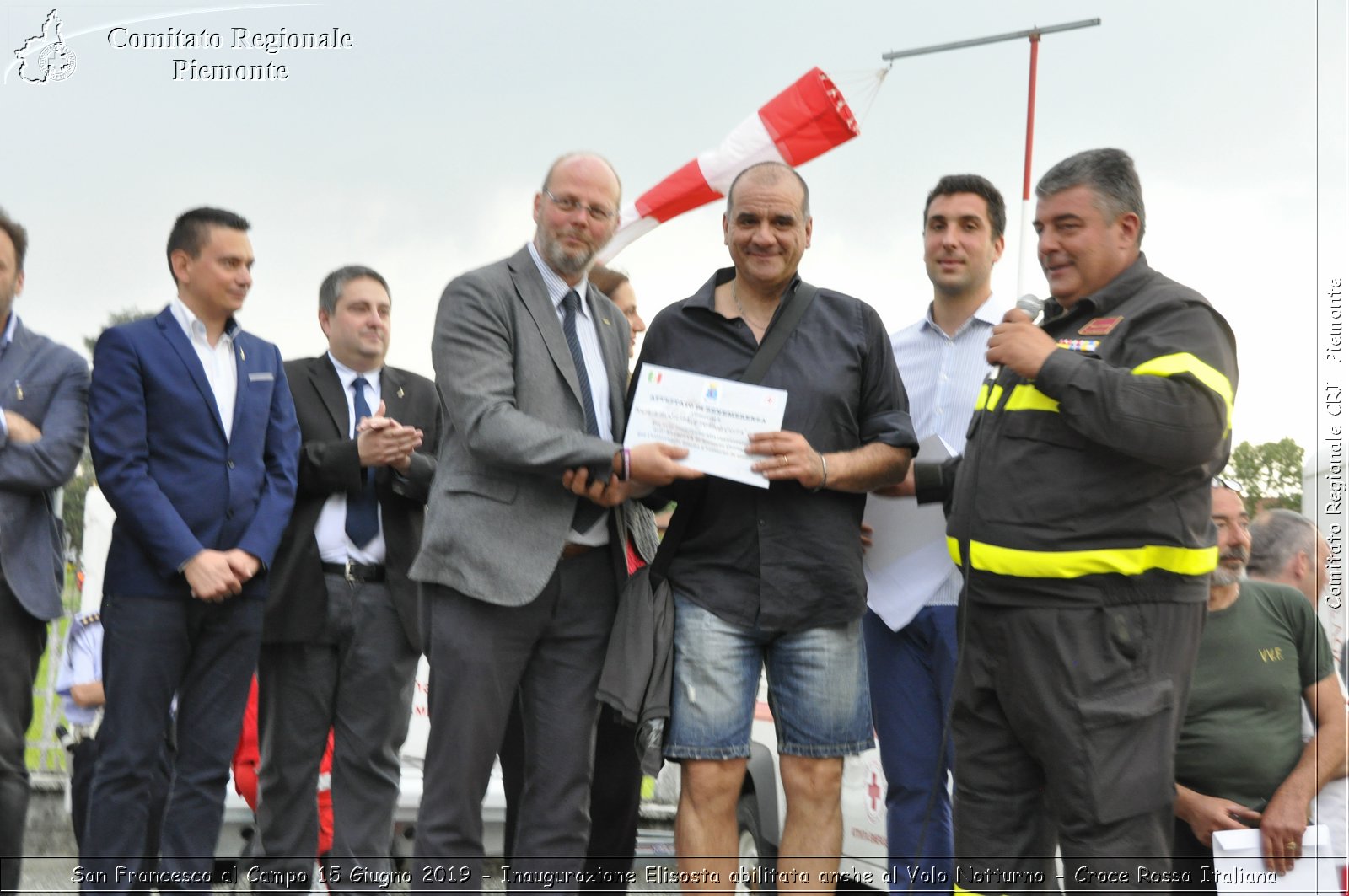 San Francesco al Campo 15 Giugno 2019 - Inaugurazione Elisosta abilitata anche al Volo Notturno - Croce Rossa Italiana - Comitato Regionale del Piemonte