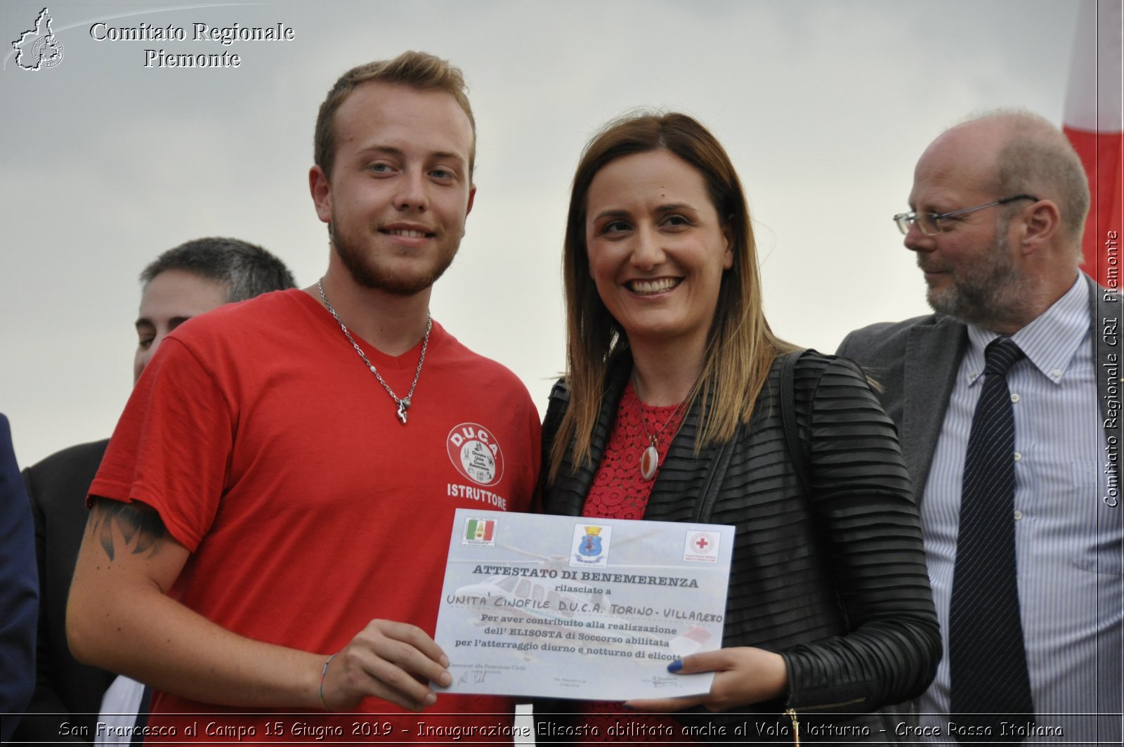 San Francesco al Campo 15 Giugno 2019 - Inaugurazione Elisosta abilitata anche al Volo Notturno - Croce Rossa Italiana - Comitato Regionale del Piemonte