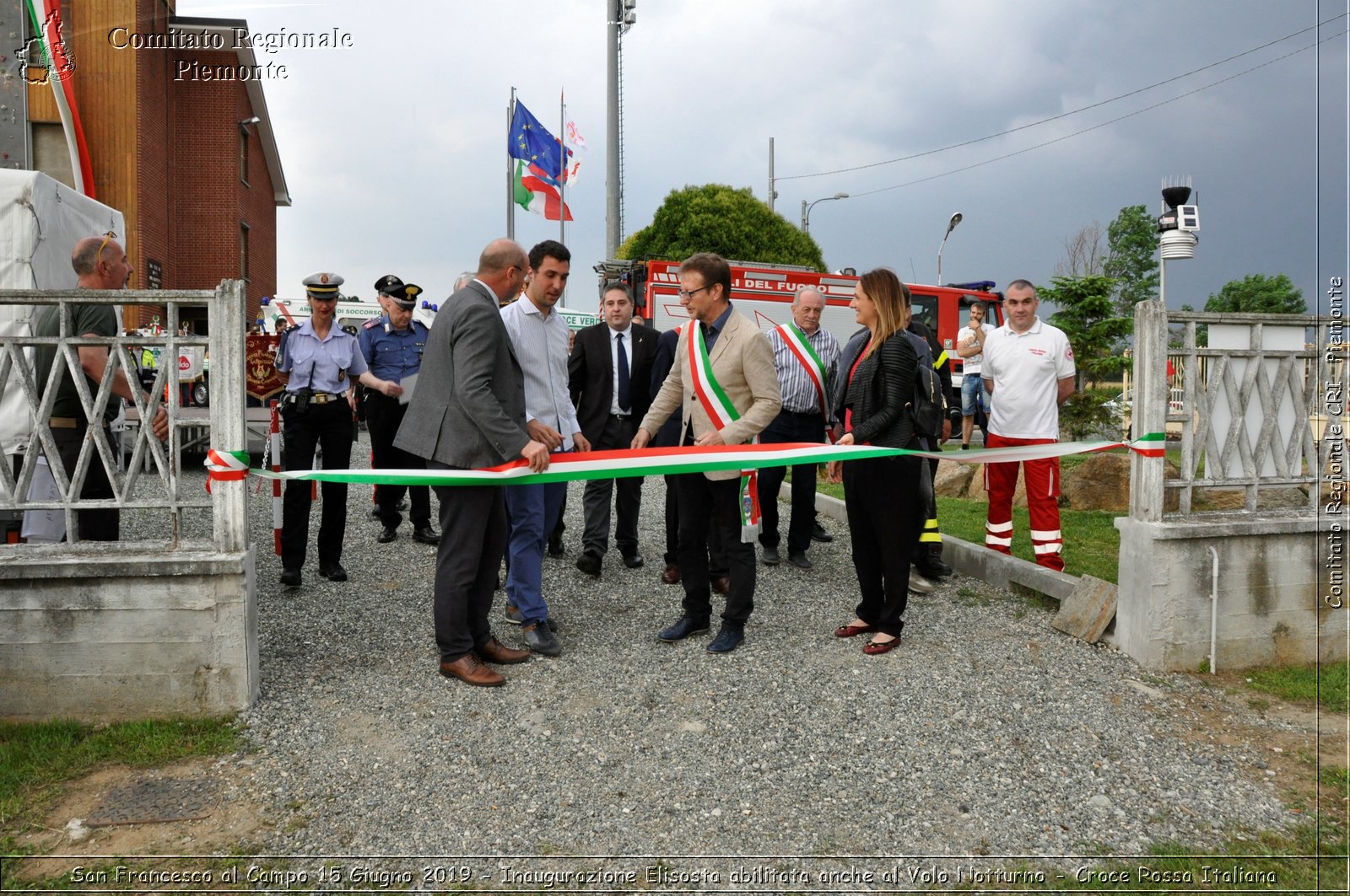 San Francesco al Campo 15 Giugno 2019 - Inaugurazione Elisosta abilitata anche al Volo Notturno - Croce Rossa Italiana - Comitato Regionale del Piemonte