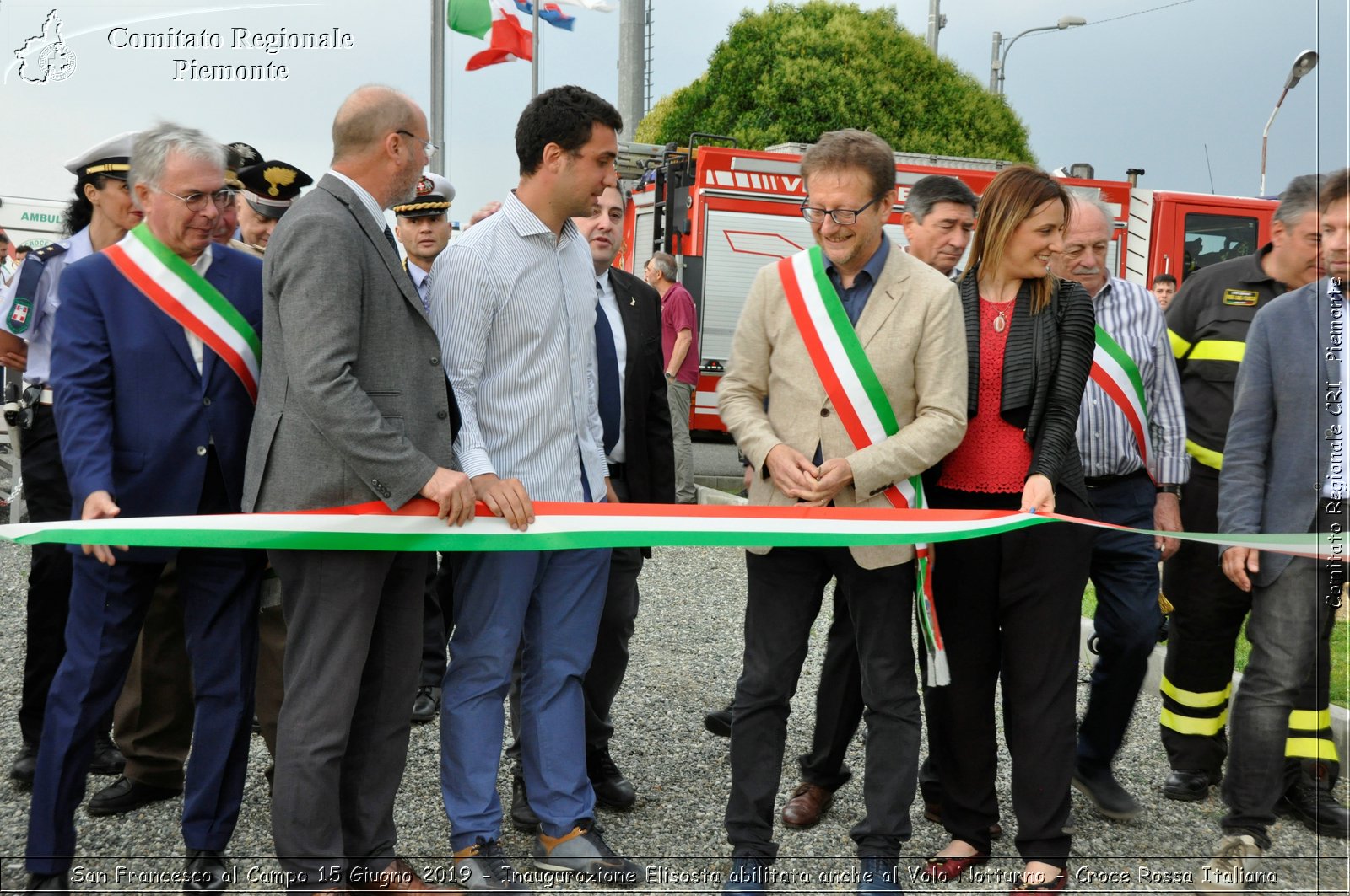 San Francesco al Campo 15 Giugno 2019 - Inaugurazione Elisosta abilitata anche al Volo Notturno - Croce Rossa Italiana - Comitato Regionale del Piemonte