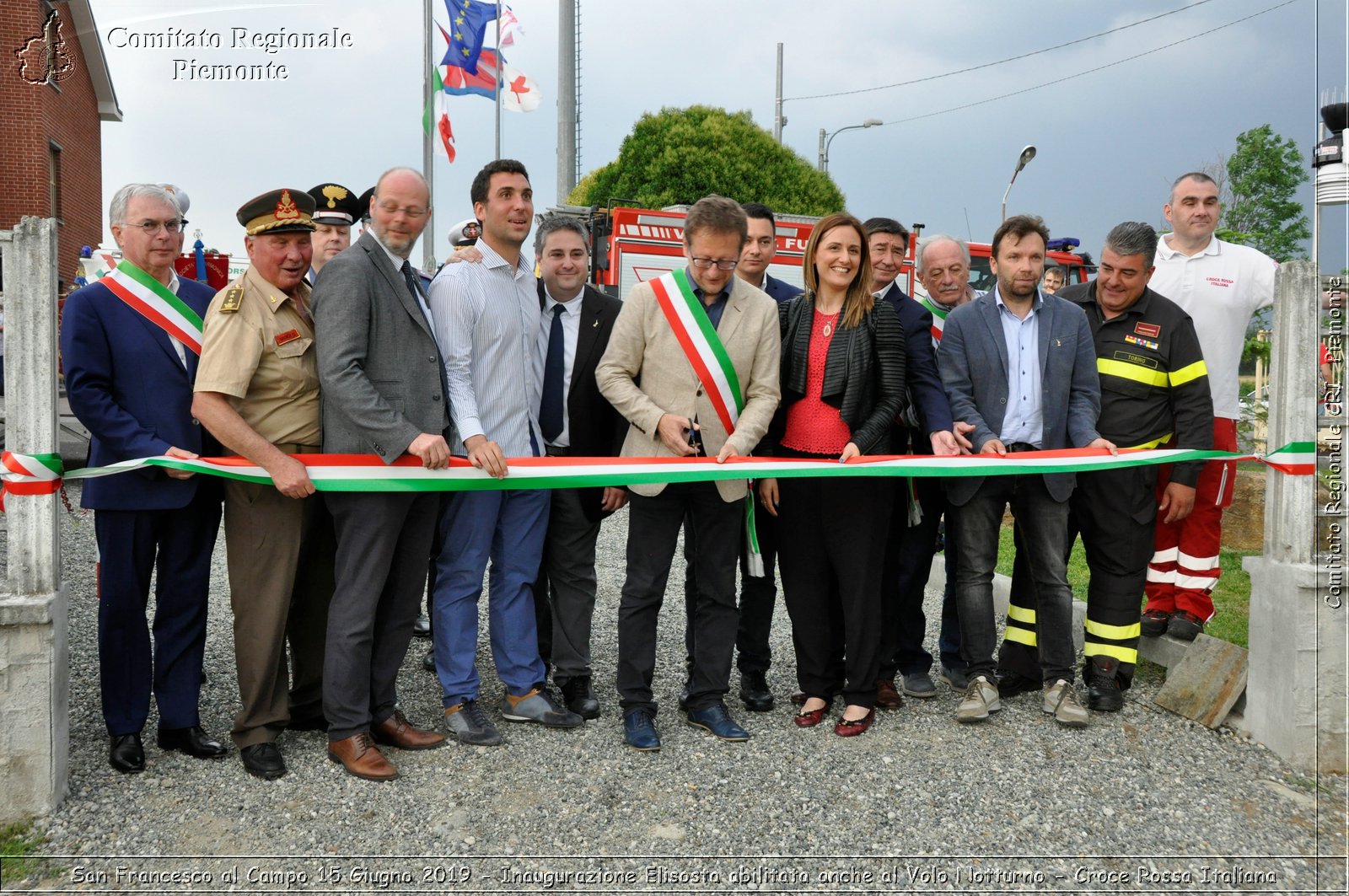 San Francesco al Campo 15 Giugno 2019 - Inaugurazione Elisosta abilitata anche al Volo Notturno - Croce Rossa Italiana - Comitato Regionale del Piemonte