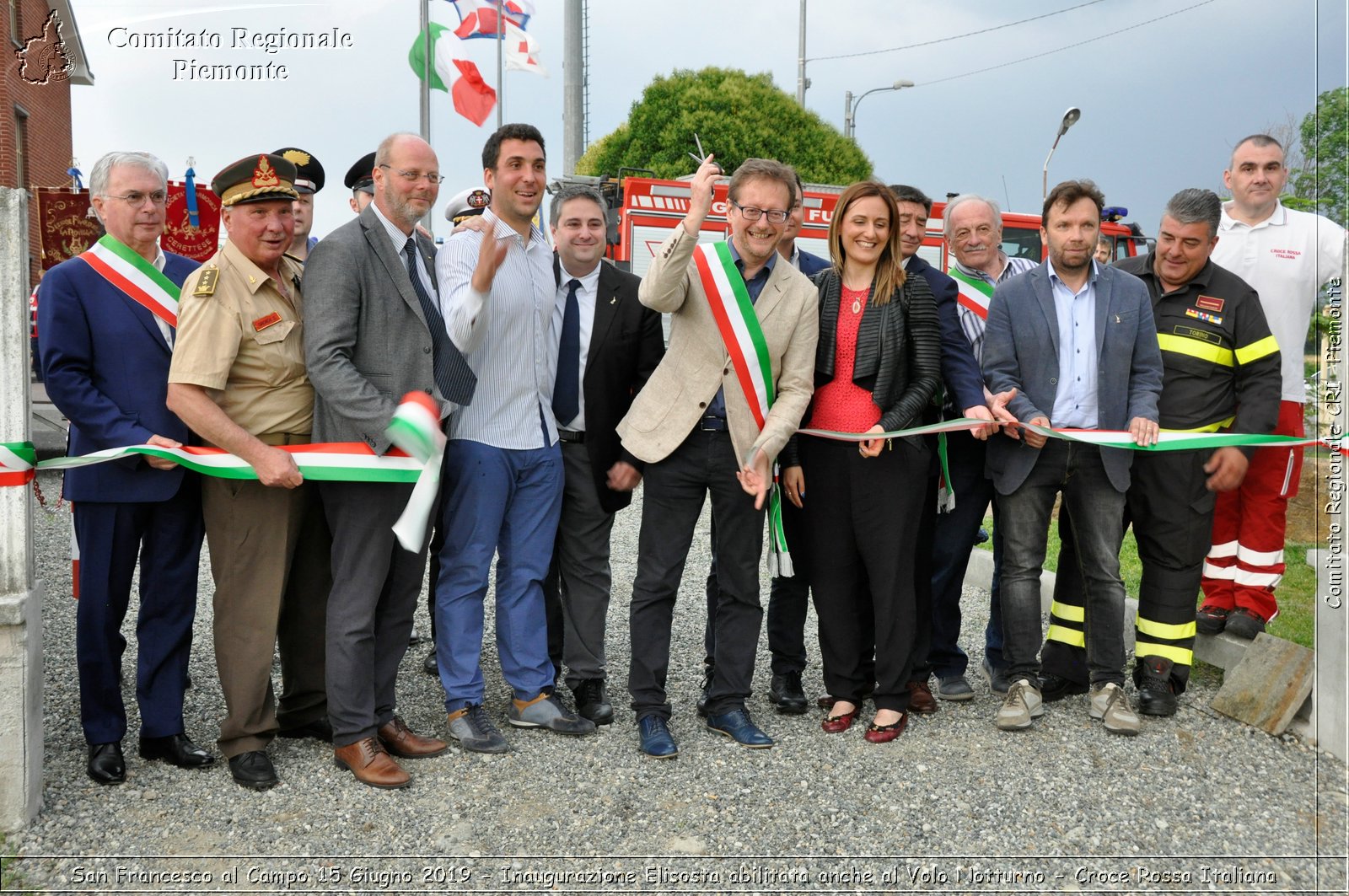 San Francesco al Campo 15 Giugno 2019 - Inaugurazione Elisosta abilitata anche al Volo Notturno - Croce Rossa Italiana - Comitato Regionale del Piemonte