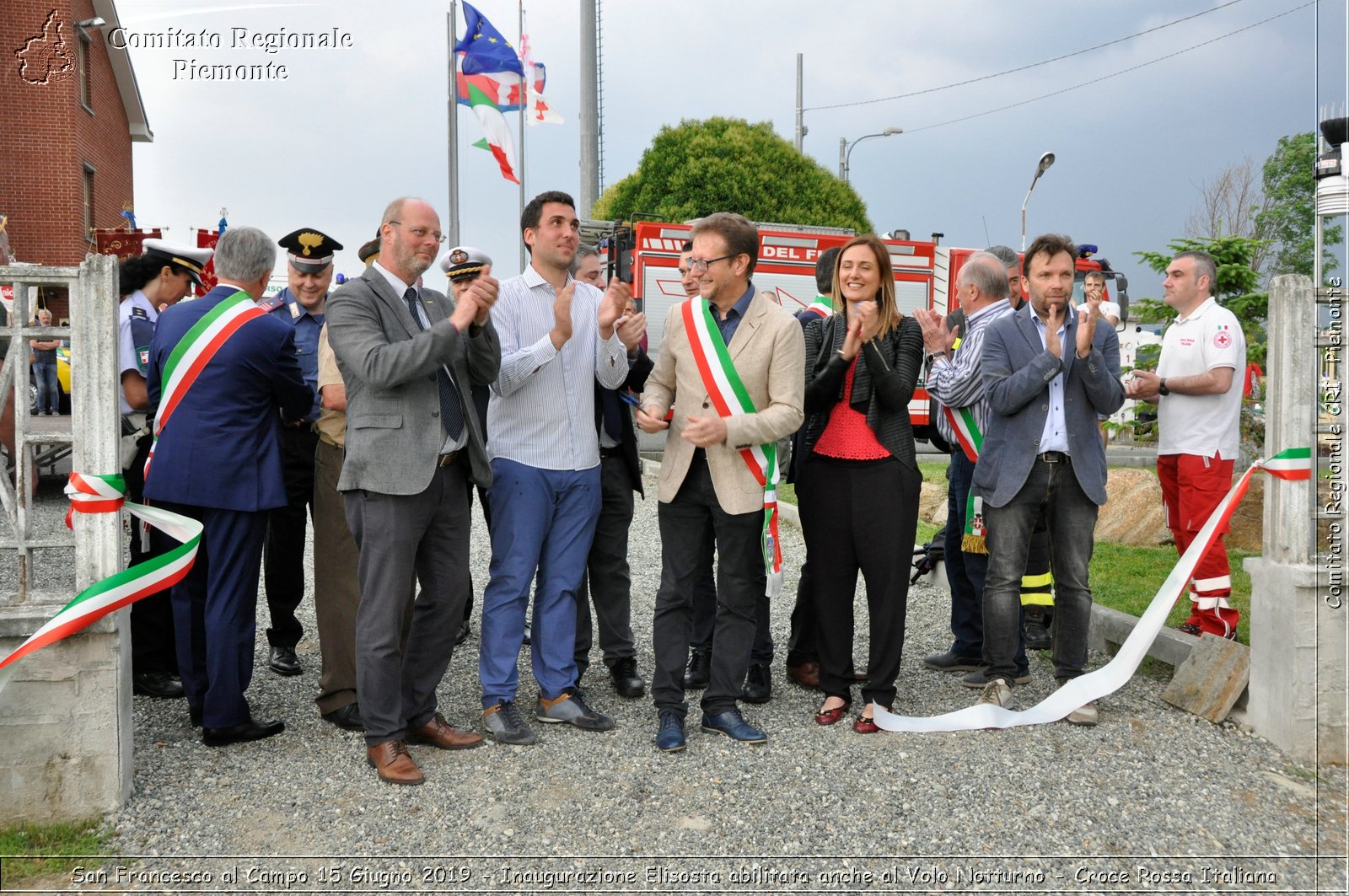 San Francesco al Campo 15 Giugno 2019 - Inaugurazione Elisosta abilitata anche al Volo Notturno - Croce Rossa Italiana - Comitato Regionale del Piemonte