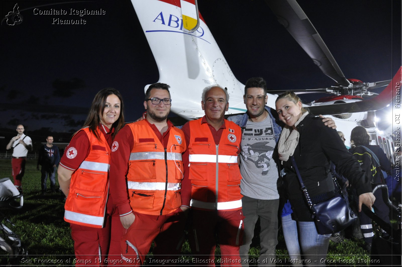 San Francesco al Campo 15 Giugno 2019 - Inaugurazione Elisosta abilitata anche al Volo Notturno - Croce Rossa Italiana - Comitato Regionale del Piemonte