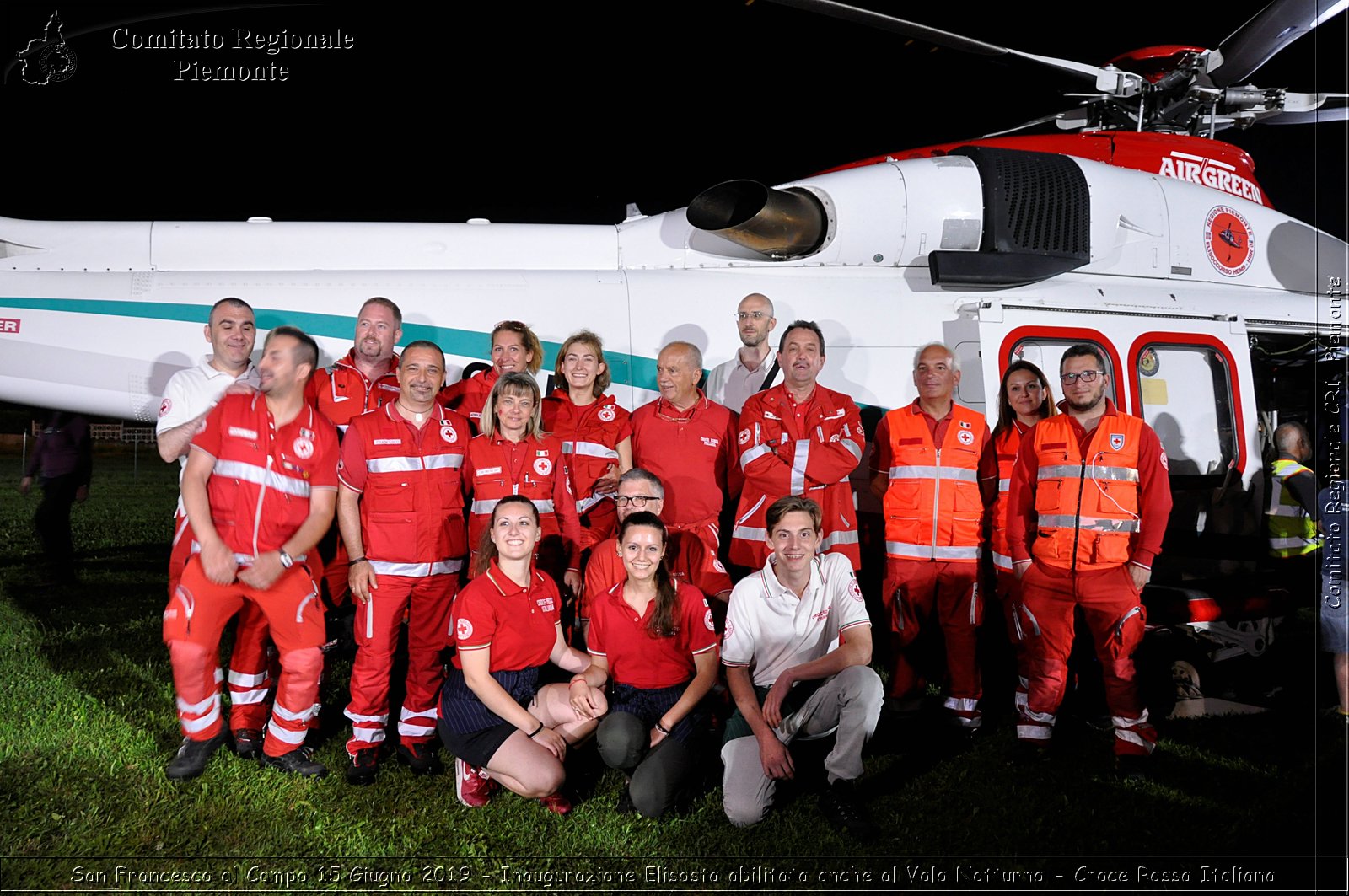 San Francesco al Campo 15 Giugno 2019 - Inaugurazione Elisosta abilitata anche al Volo Notturno - Croce Rossa Italiana - Comitato Regionale del Piemonte