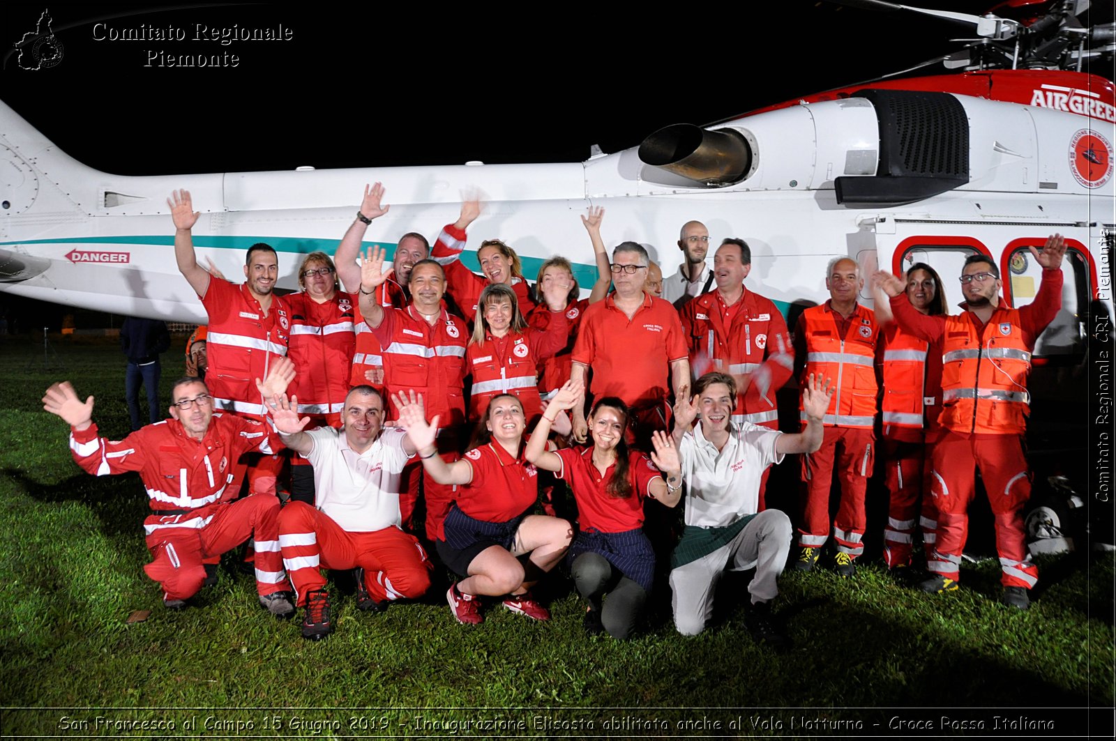 San Francesco al Campo 15 Giugno 2019 - Inaugurazione Elisosta abilitata anche al Volo Notturno - Croce Rossa Italiana - Comitato Regionale del Piemonte