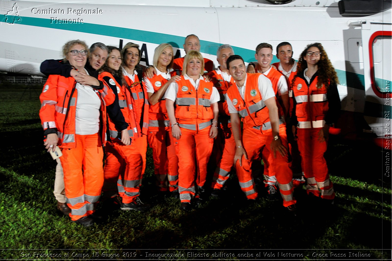 San Francesco al Campo 15 Giugno 2019 - Inaugurazione Elisosta abilitata anche al Volo Notturno - Croce Rossa Italiana - Comitato Regionale del Piemonte